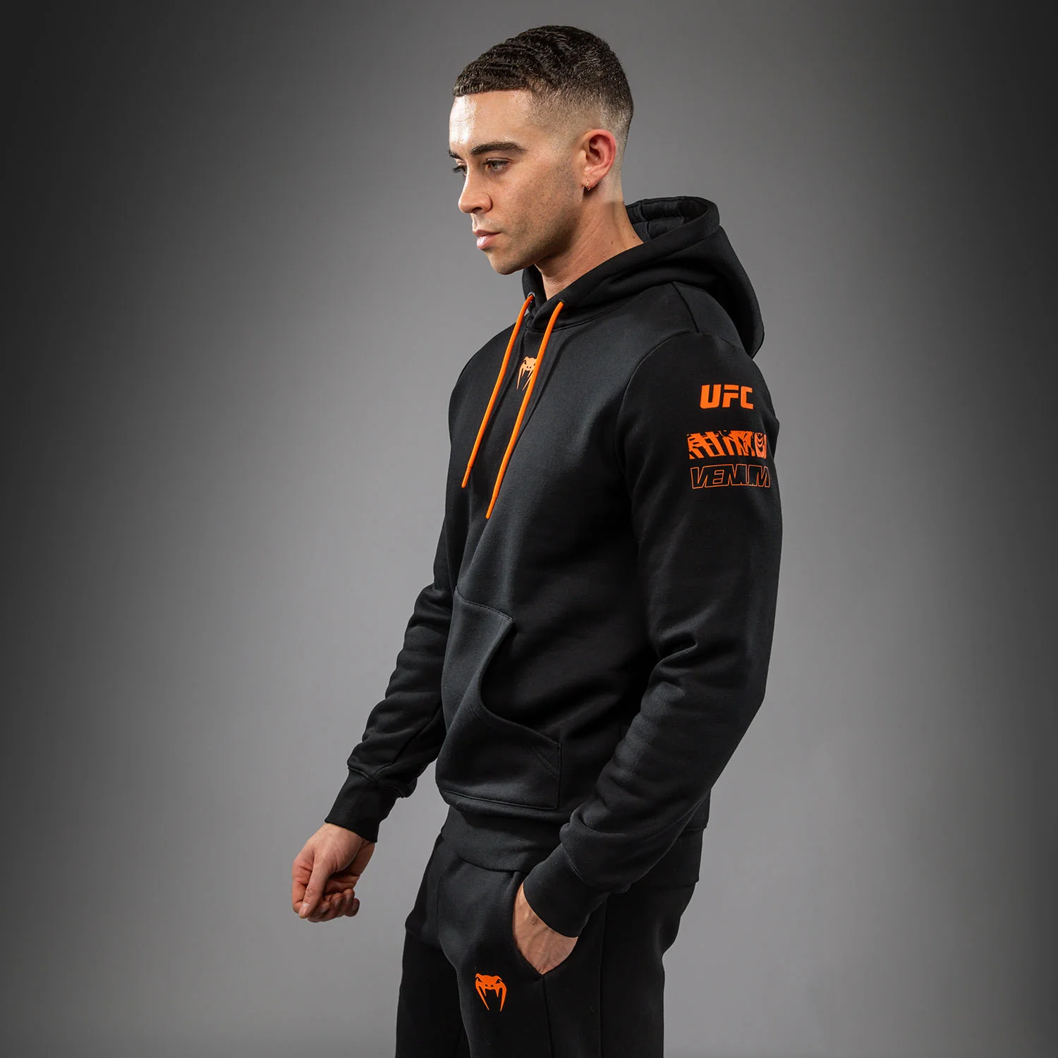 Men's UFC Zenith by Venum Black Authentic Fight Week Pullover Hoodie - Image 2