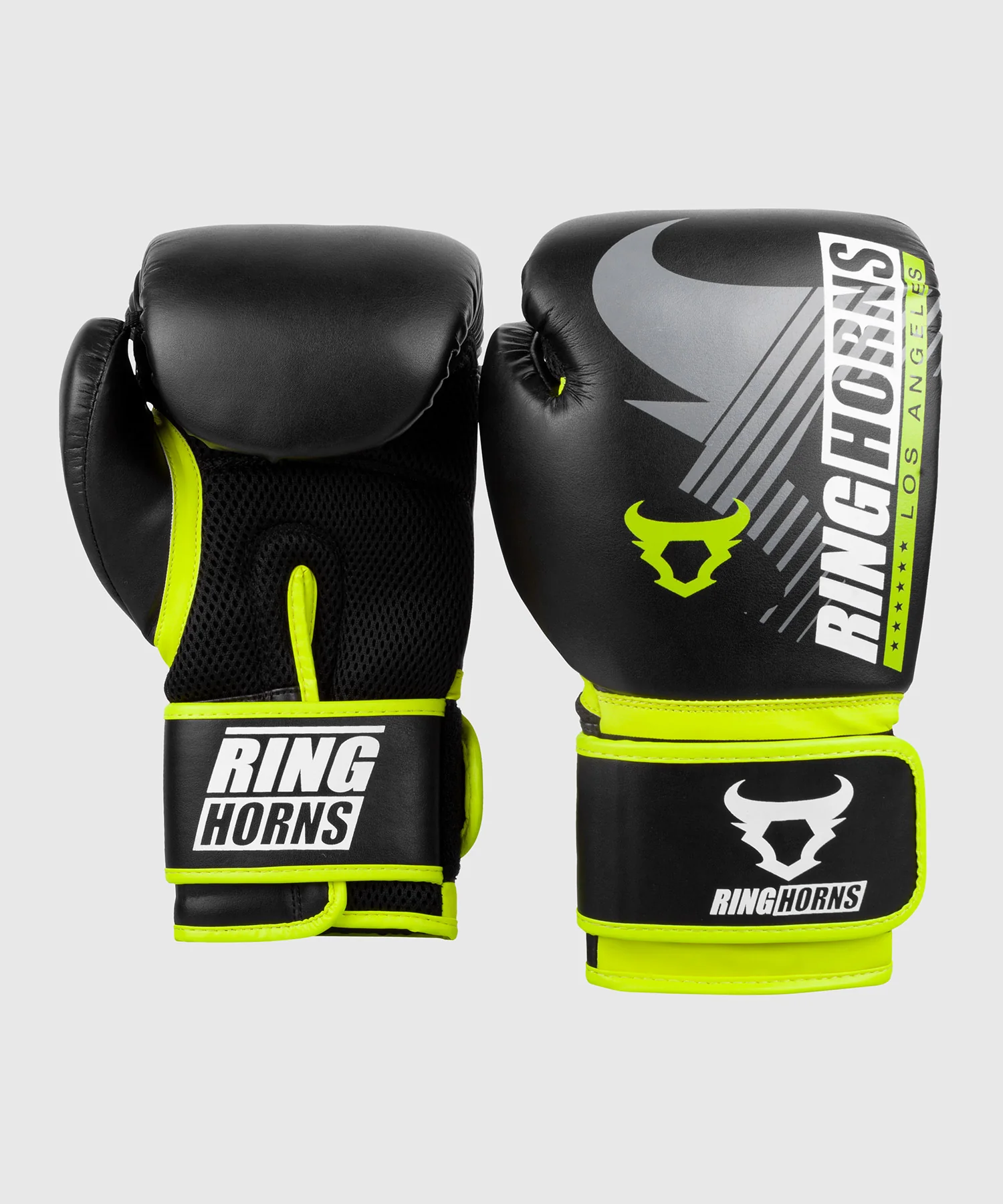 Ringhorns Charger MX Boxing Gloves - Black/Neo Yellow - Image 2