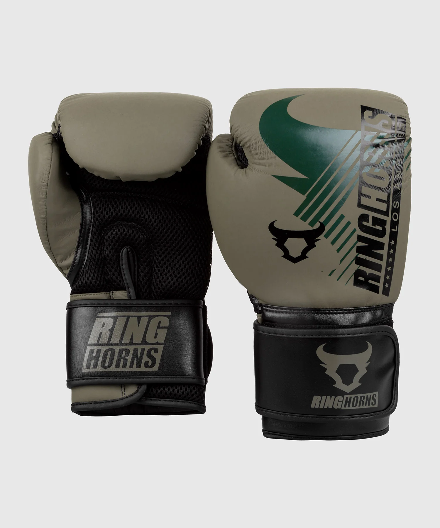 Ringhorns Charger MX Boxing Gloves - Khaki/Black - Image 2