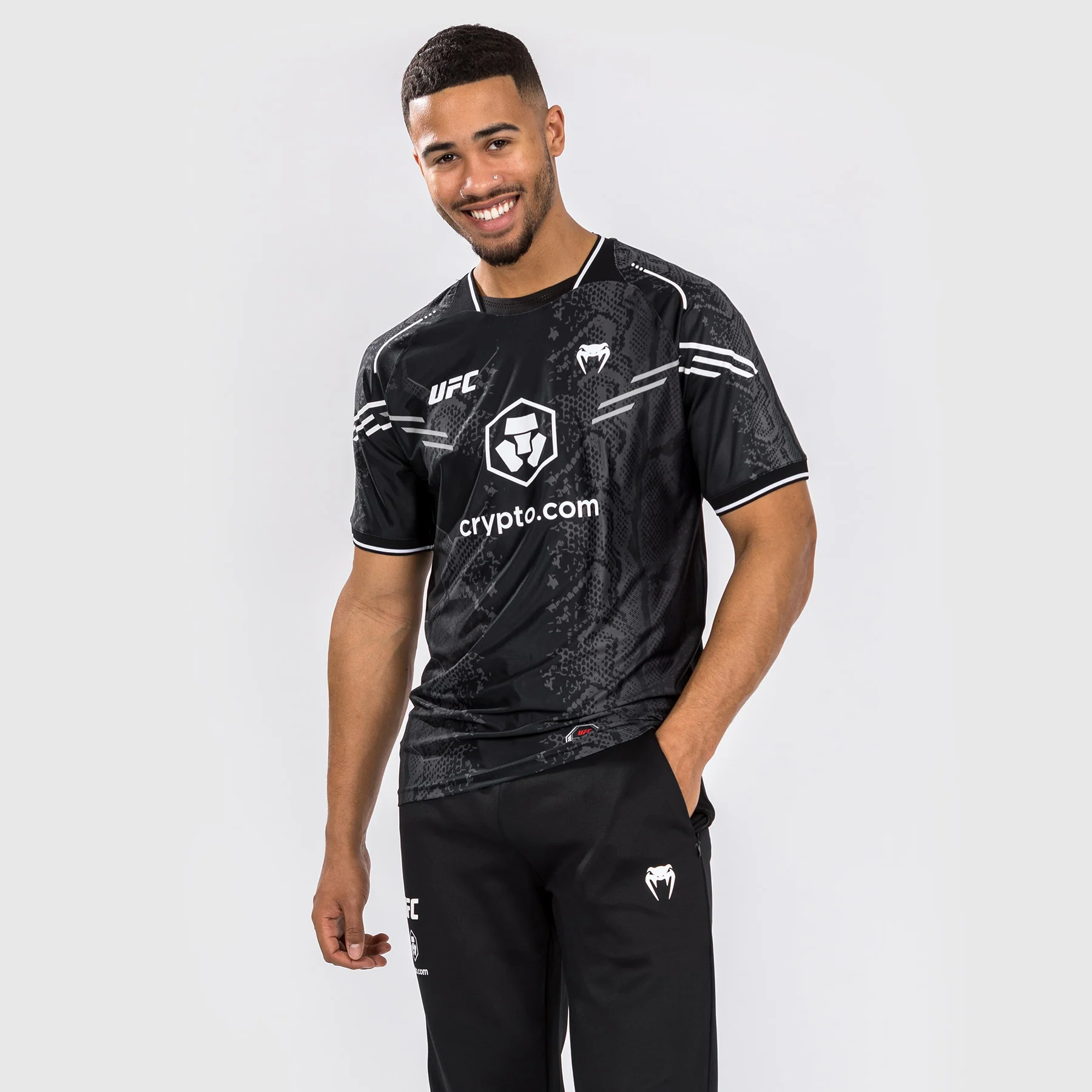 UFC Adrenaline by Venum Authentic Fight Night Men’s Walkout Jersey - Black - Image 3