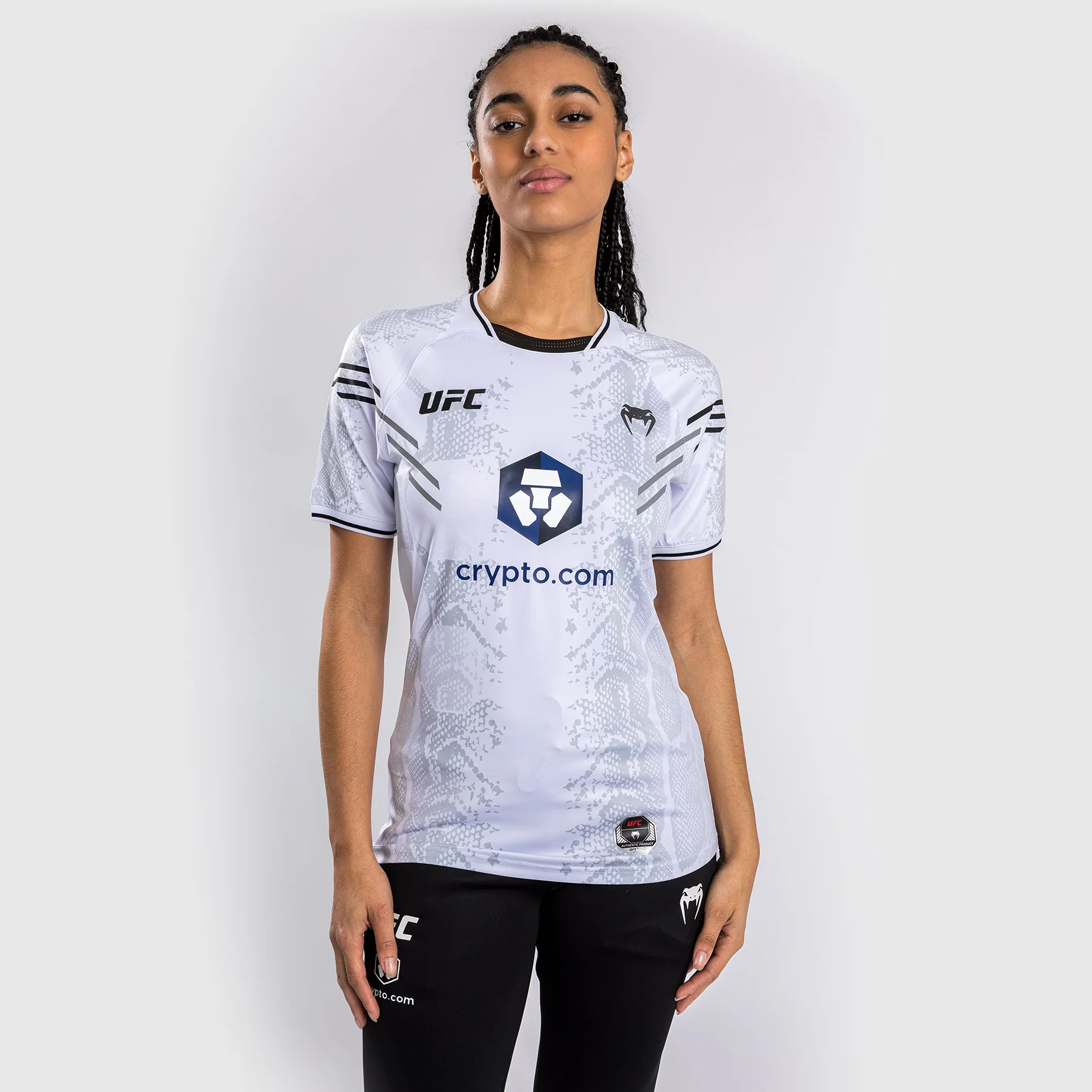 UFC Adrenaline by Venum Authentic Fight Night Women’s Walkout Jersey - White - Image 5