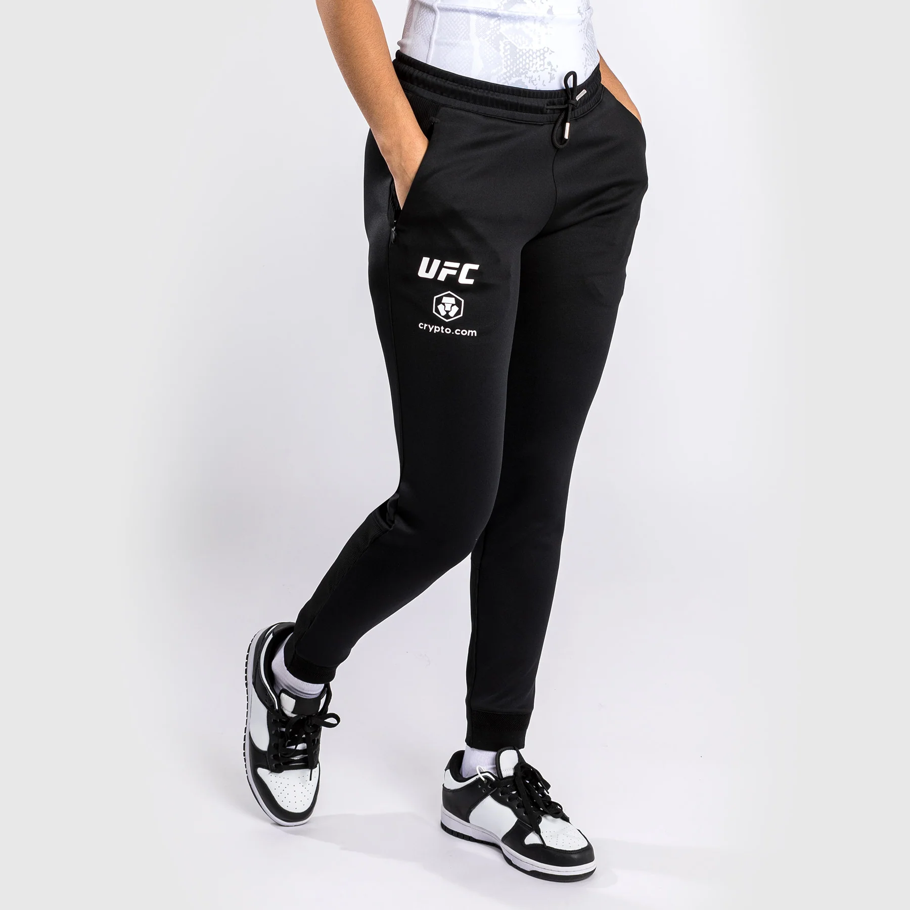 UFC Adrenaline by Venum Authentic Fight Night Women’s Walkout Pant - Black - Image 3