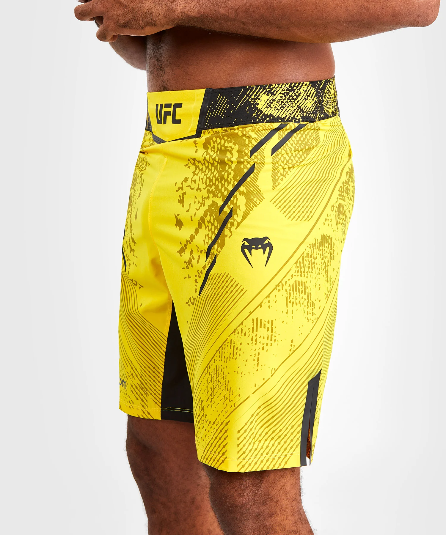 UFC Adrenaline by Venum Personalized Authentic Fight Night Men's Fight Short - Long Fit - Yellow - Image 3