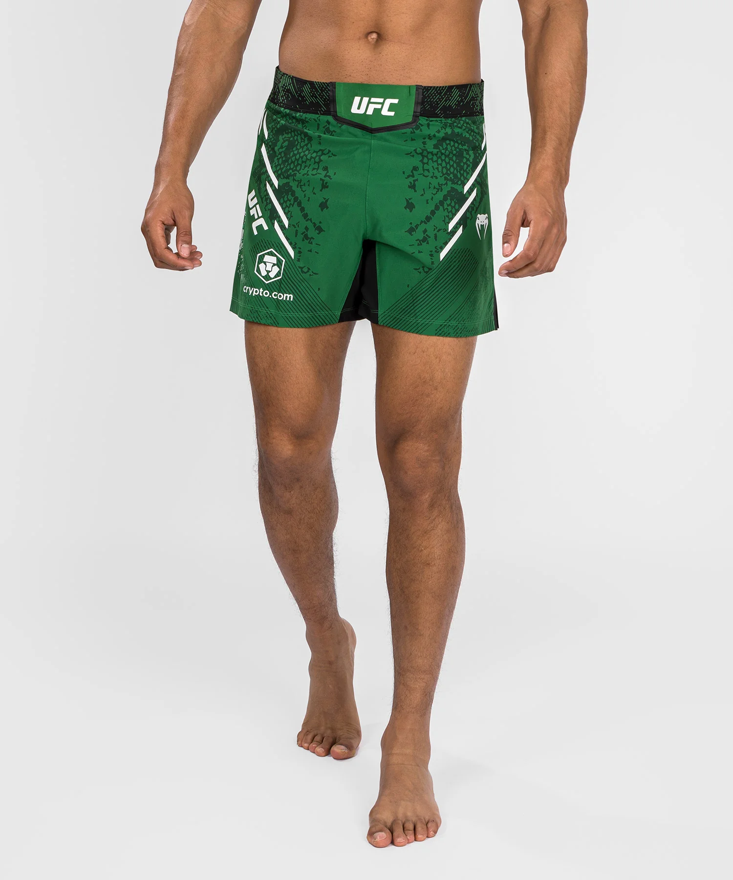 UFC Adrenaline by Venum Personalized Authentic Fight Night Men's Fight Short - Short Fit - Green - Image 2