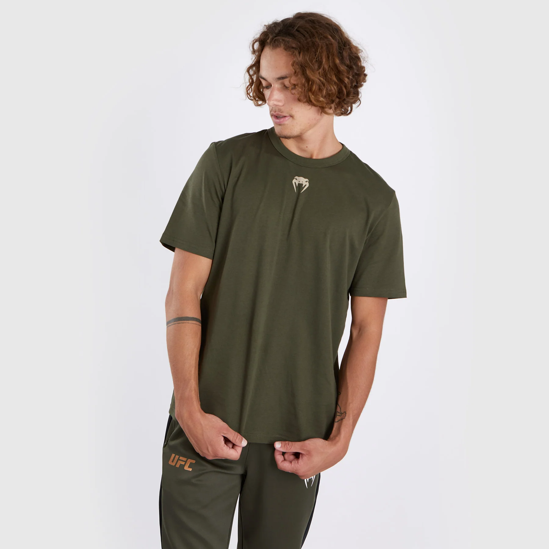 UFC Adrenaline by Venum Fight Week Men’s Short-sleeve T-shirt - Khaki - Image 4