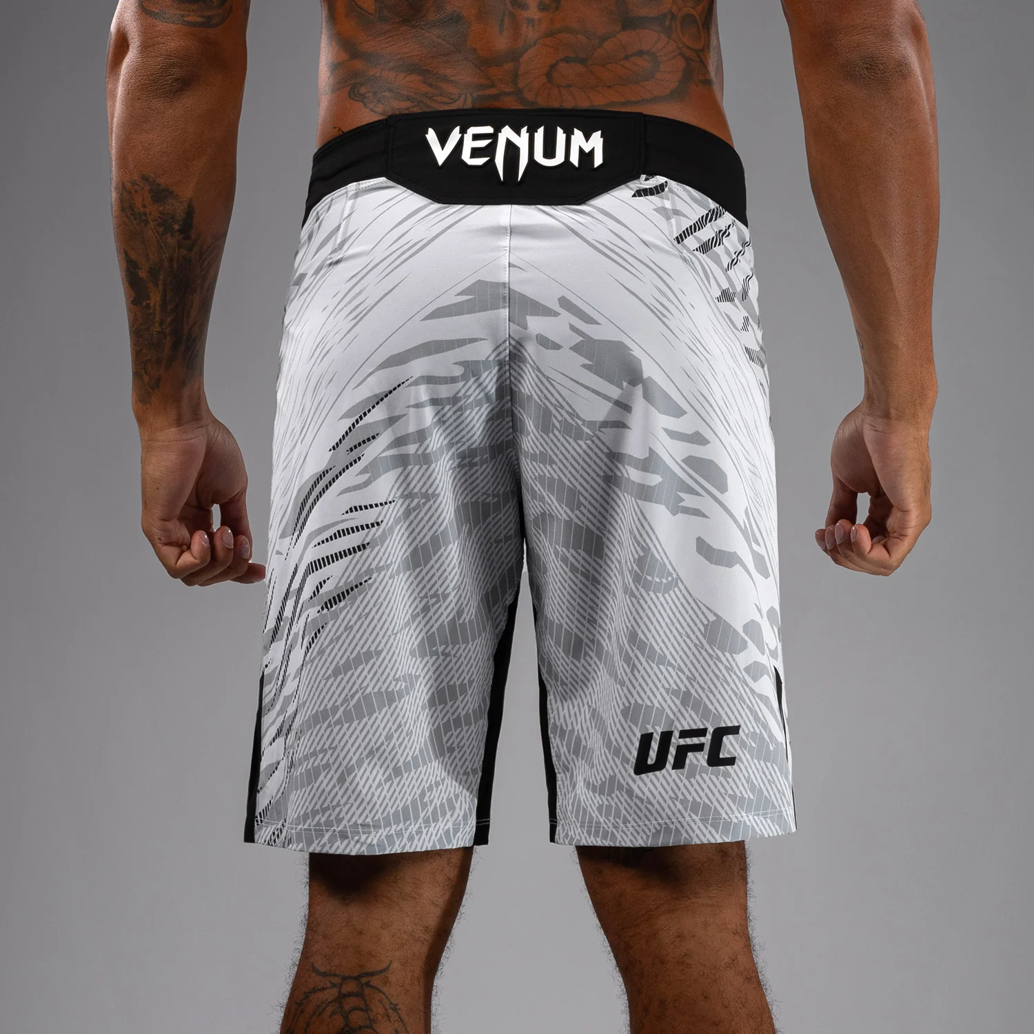 UFC Fusion by Venum Authentic Fight Night Men’s Fight Short - Long Fit - White - Image 7