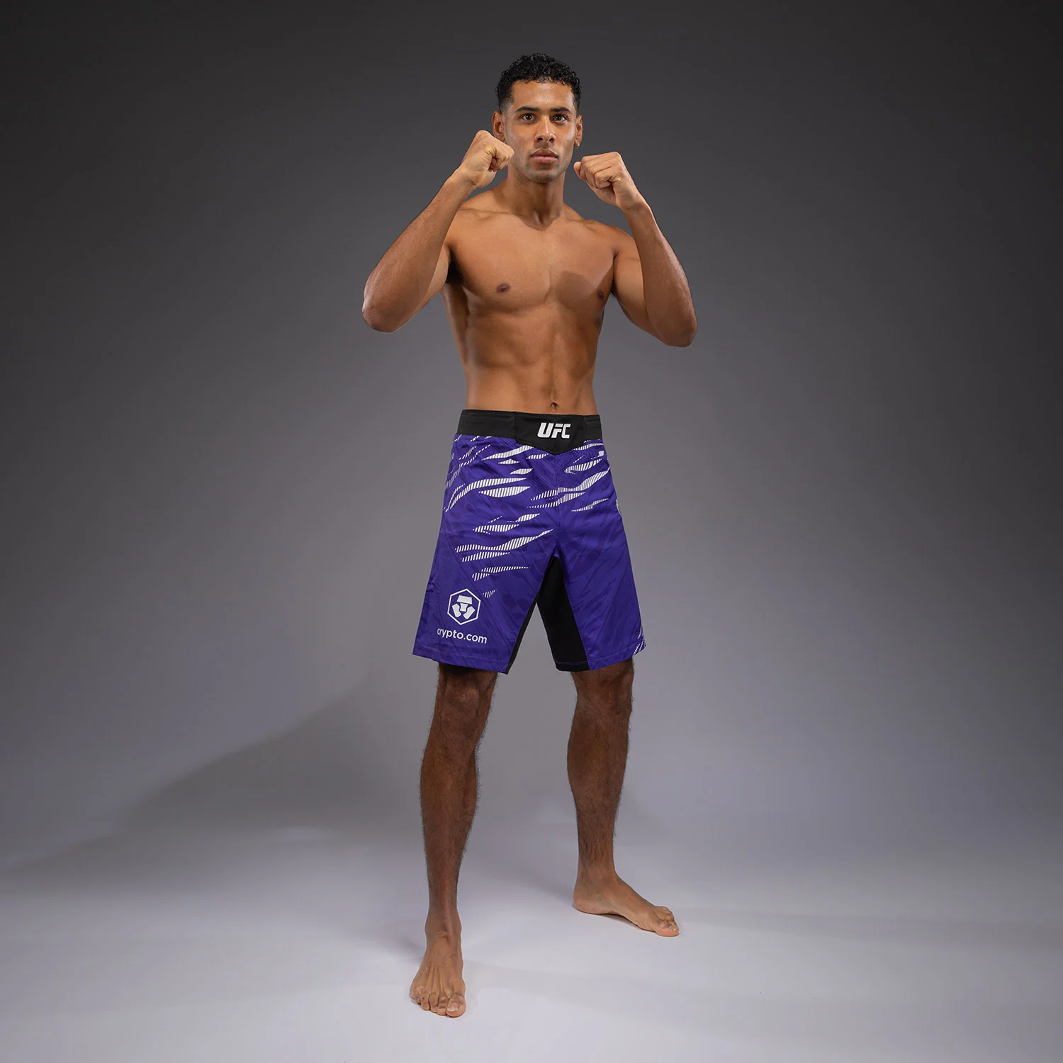 UFC Fusion by Venum Authentic Fight Night Men’s Fight Short - Long Fit- Purple - Image 5