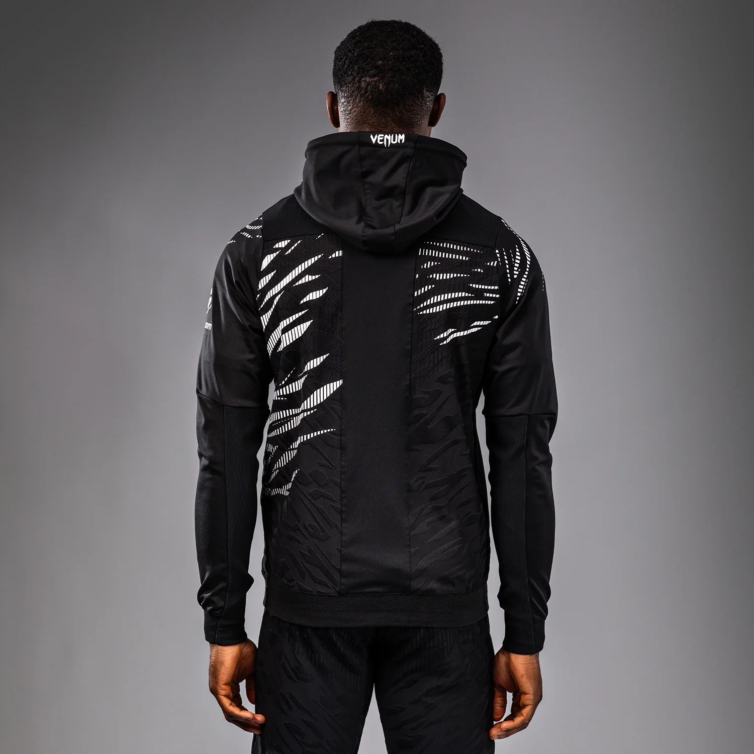 UFC Fusion by Venum Authentic Fight Night Men’s Walkout Hoodie - Black - Image 2