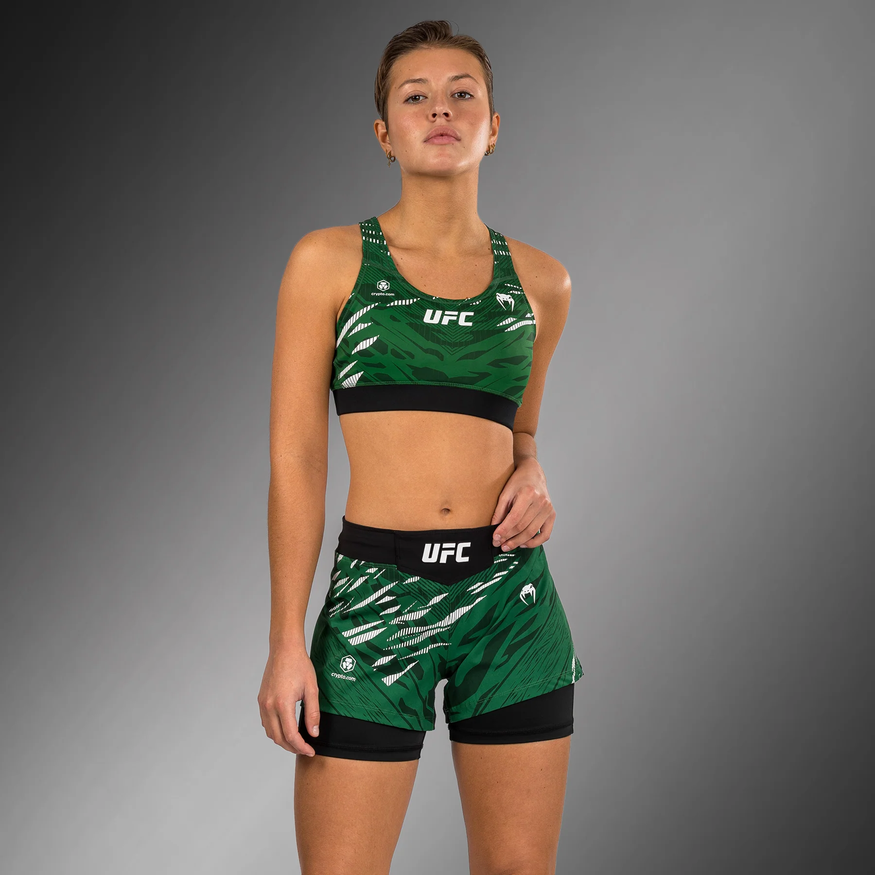 UFC Fusion by Venum Authentic Fight Night Women’s Fight Short - Green - Image 3
