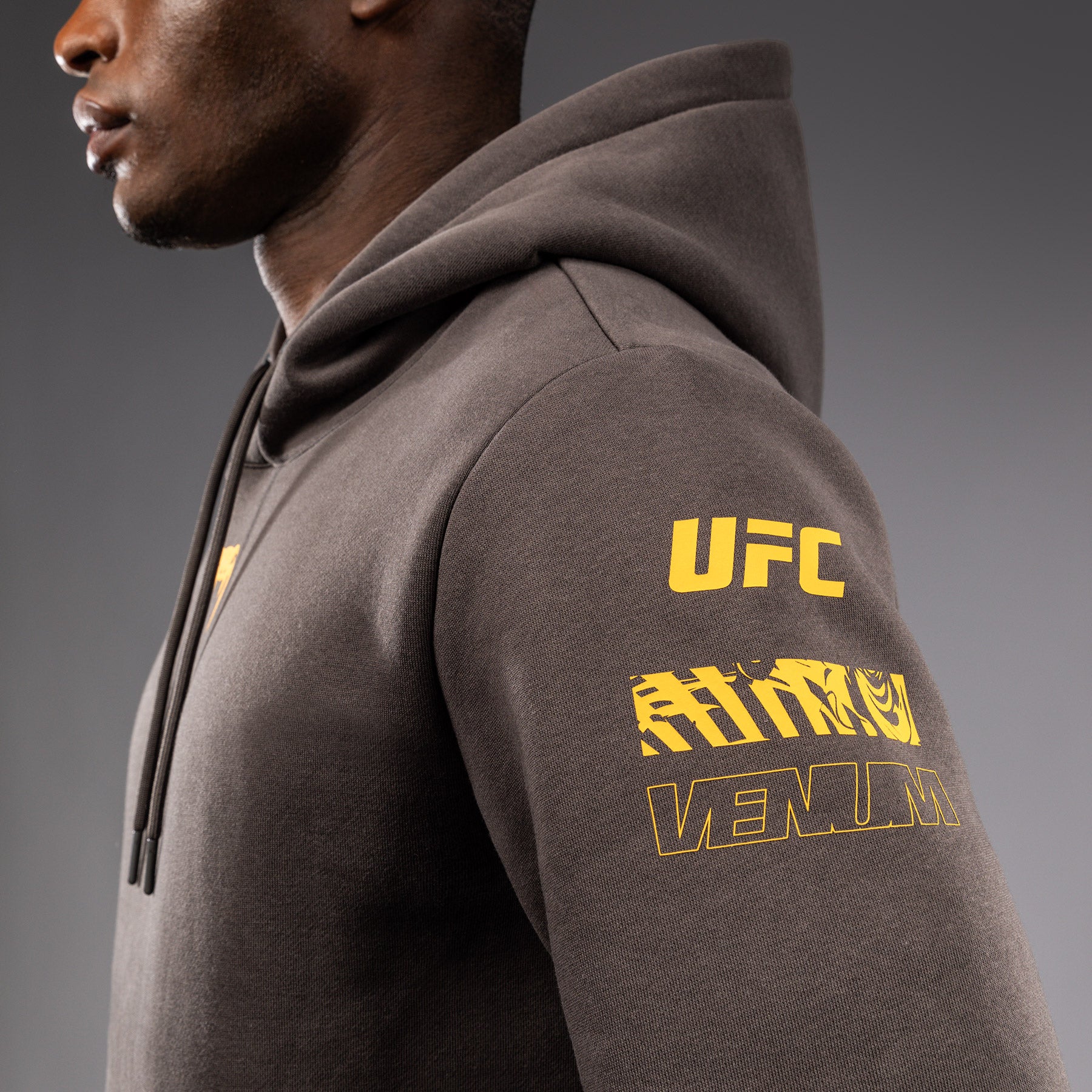 UFC Fusion by Venum Fight Week Men’s Pullover Hoodie - Solid Earthen Brown - Image 10