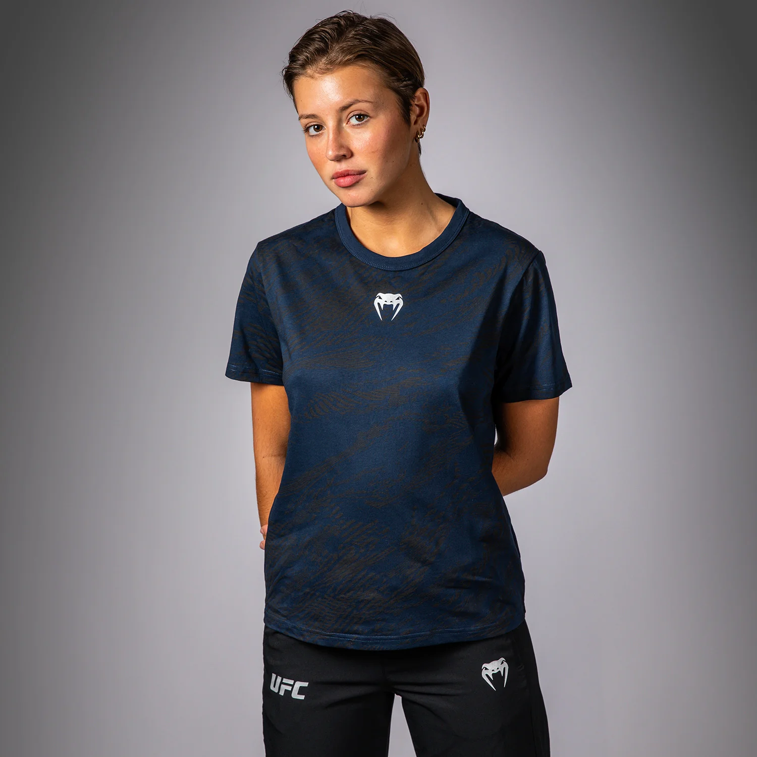 UFC Fusion by Venum Fight Week Women’s Short Sleeve Cotton T-Shirt - Oceanic Blue - Image 3