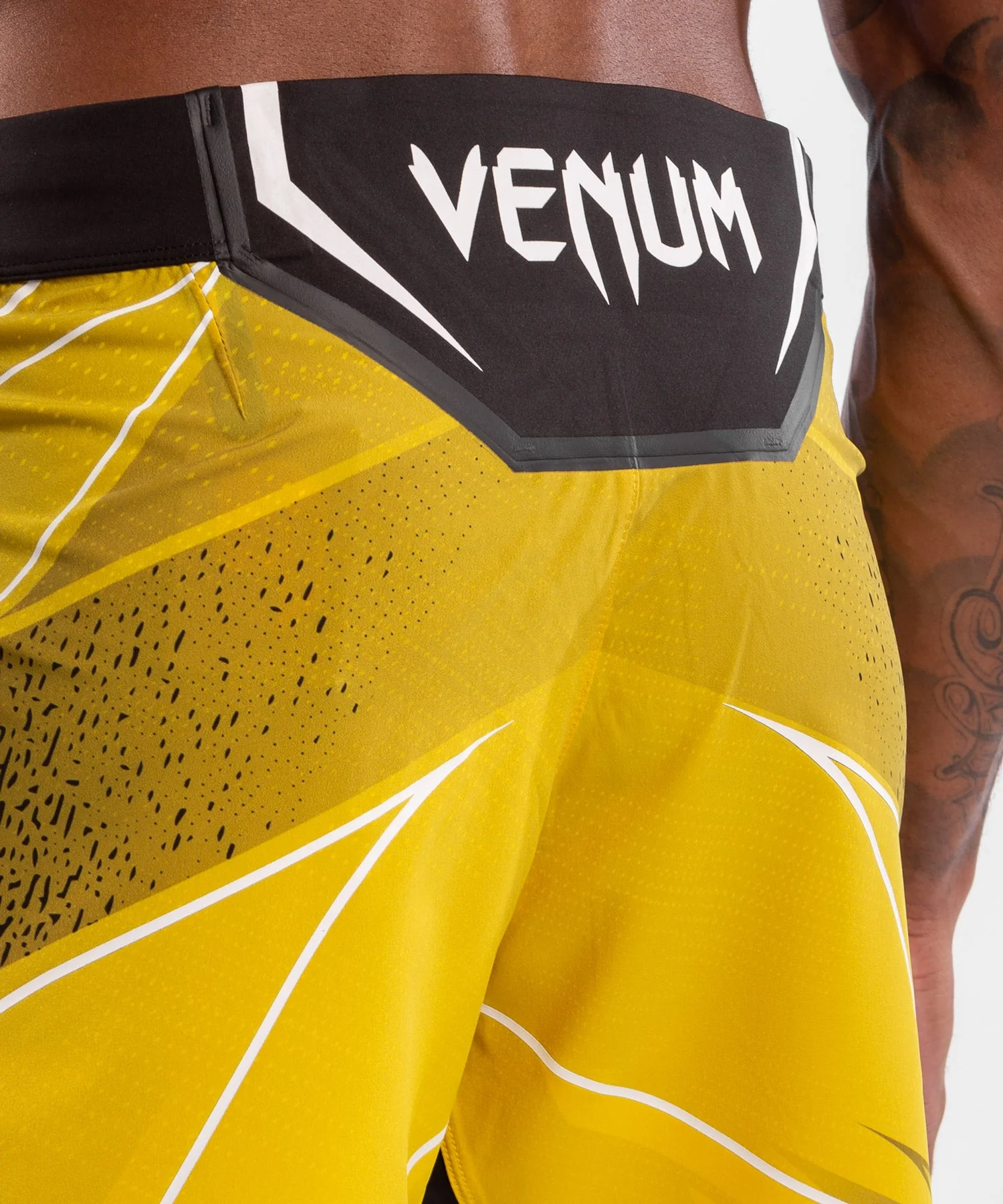 UFC Venum Authentic Fight Night Men's Shorts - Long Fit - Yellow - Image 5