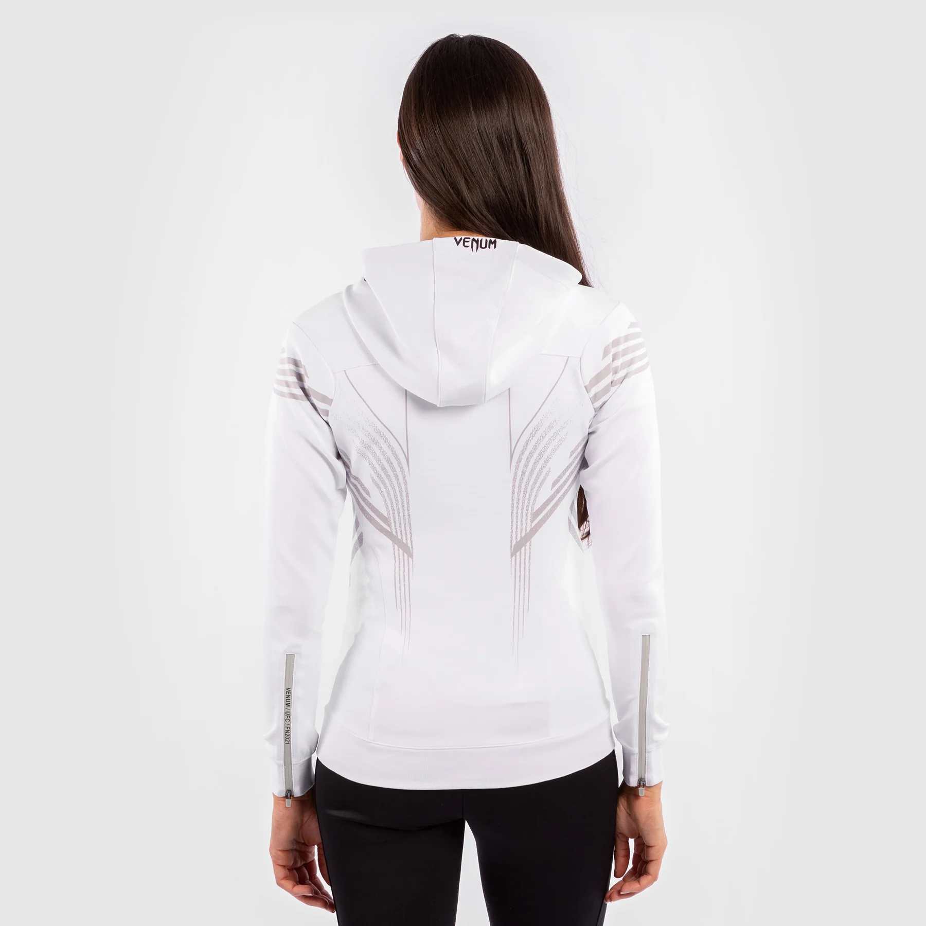 UFC Venum Authentic Fight Night Women's Walkout Hoodie - White - Image 2