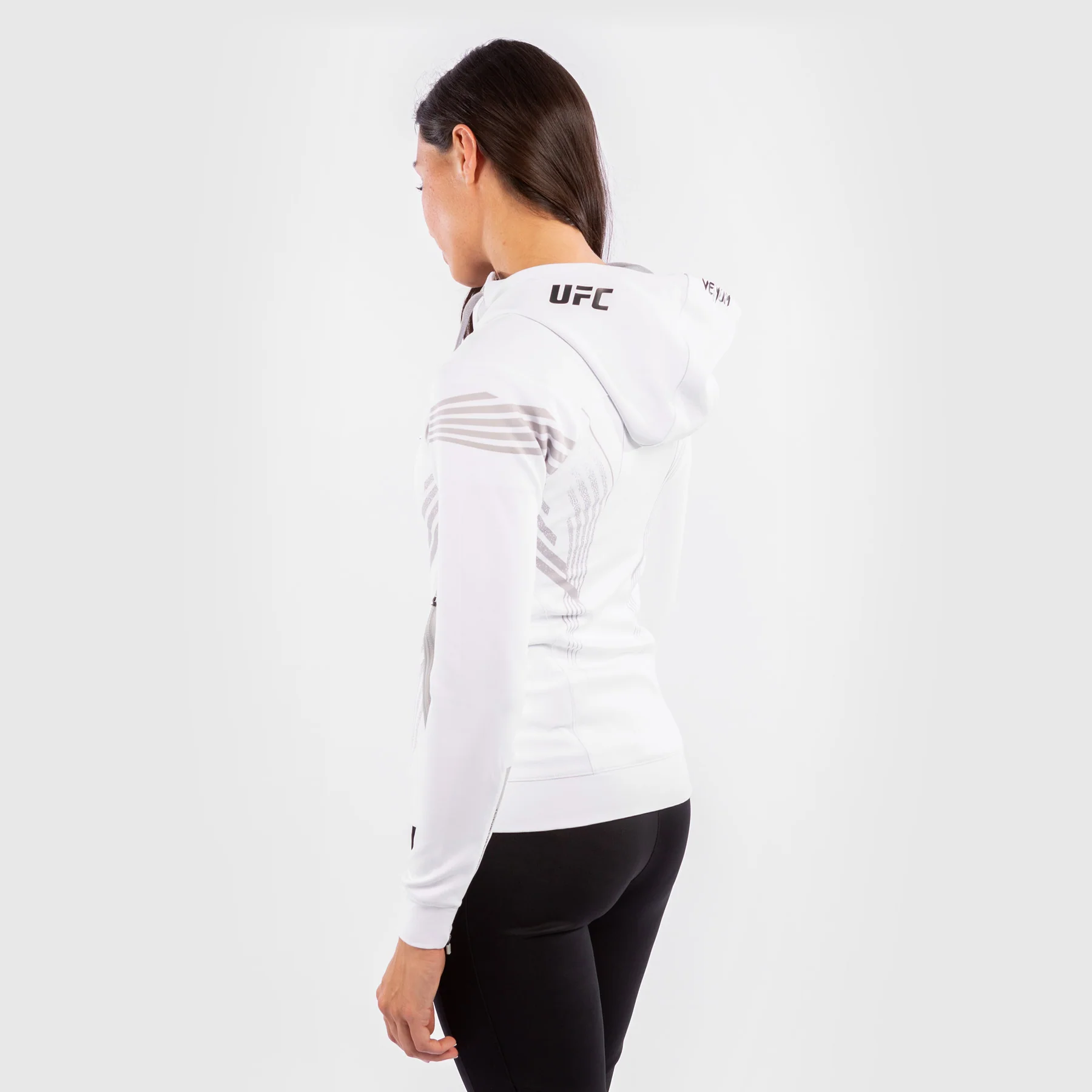 UFC Venum Authentic Fight Night Women's Walkout Hoodie - White - Image 3