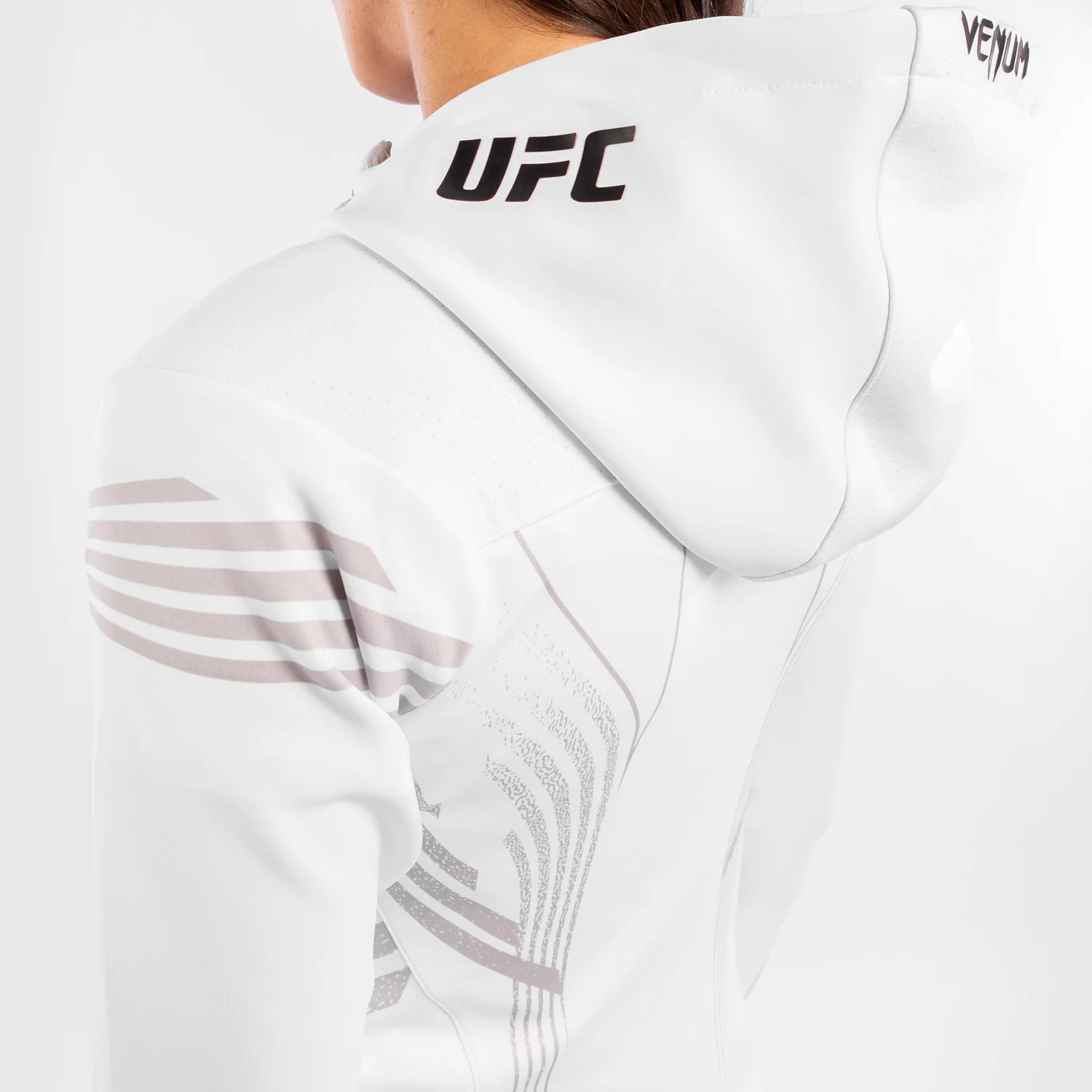 UFC Venum Authentic Fight Night Women's Walkout Hoodie - White - Image 7