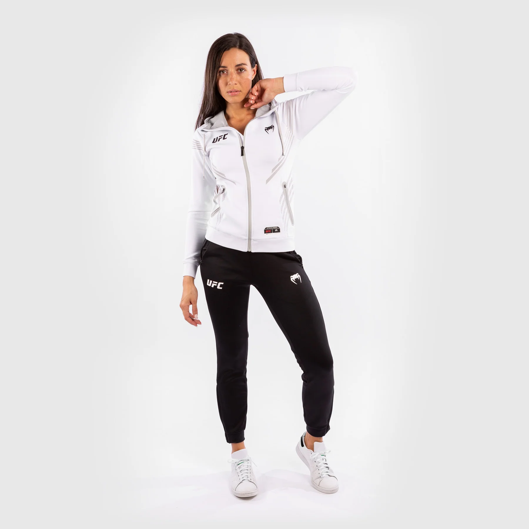 UFC Venum Authentic Fight Night Women's Walkout Hoodie - White - Image 9
