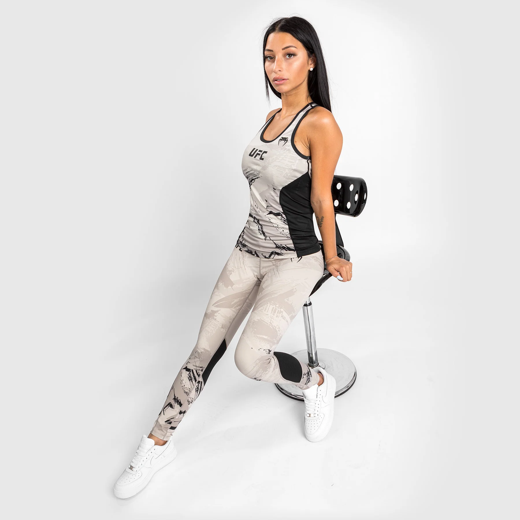 UFC Venum Authentic Fight Week Women’s 2.0 Performance Tank Top - Sand/Black - Image 5