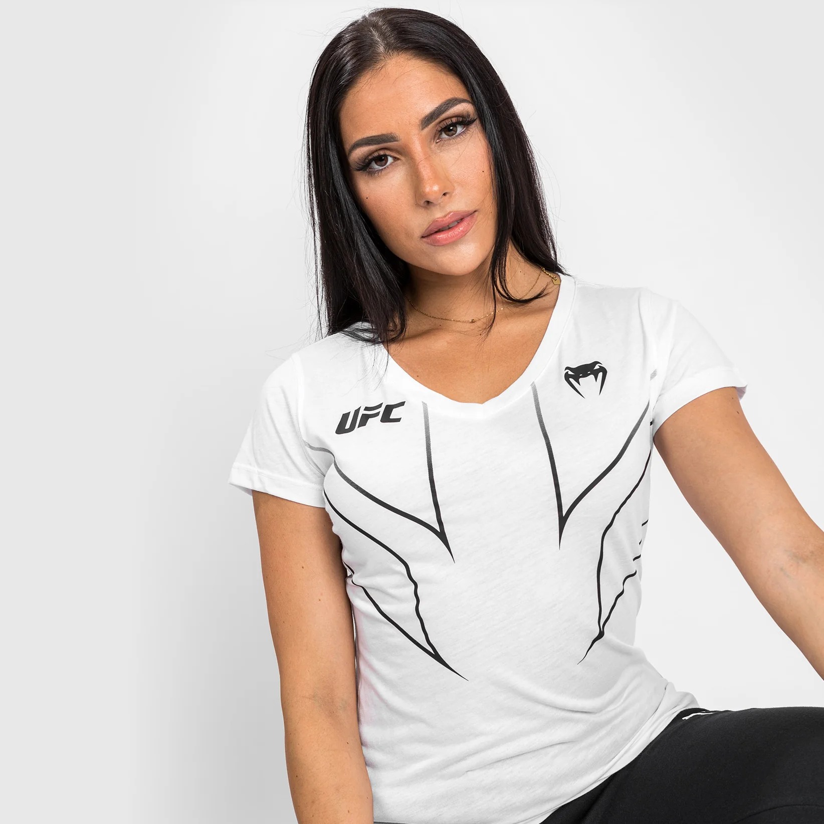 UFC Venum Fight Night 2.0 Replica Women's T-shirt - White - Image 3