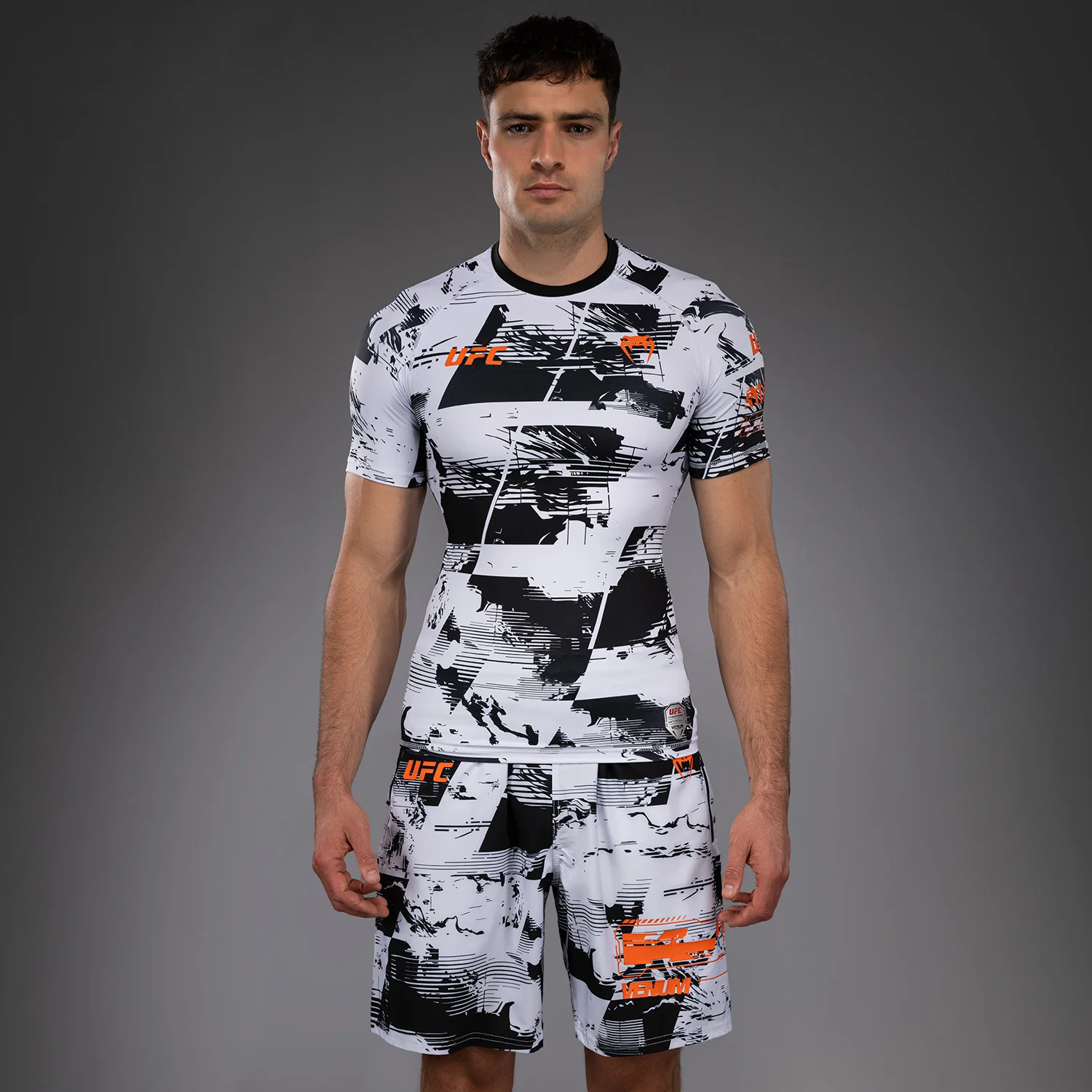Men's UFC Zenith by Venum White Authentic Fight Week Performance Short Sleeve Rashguard