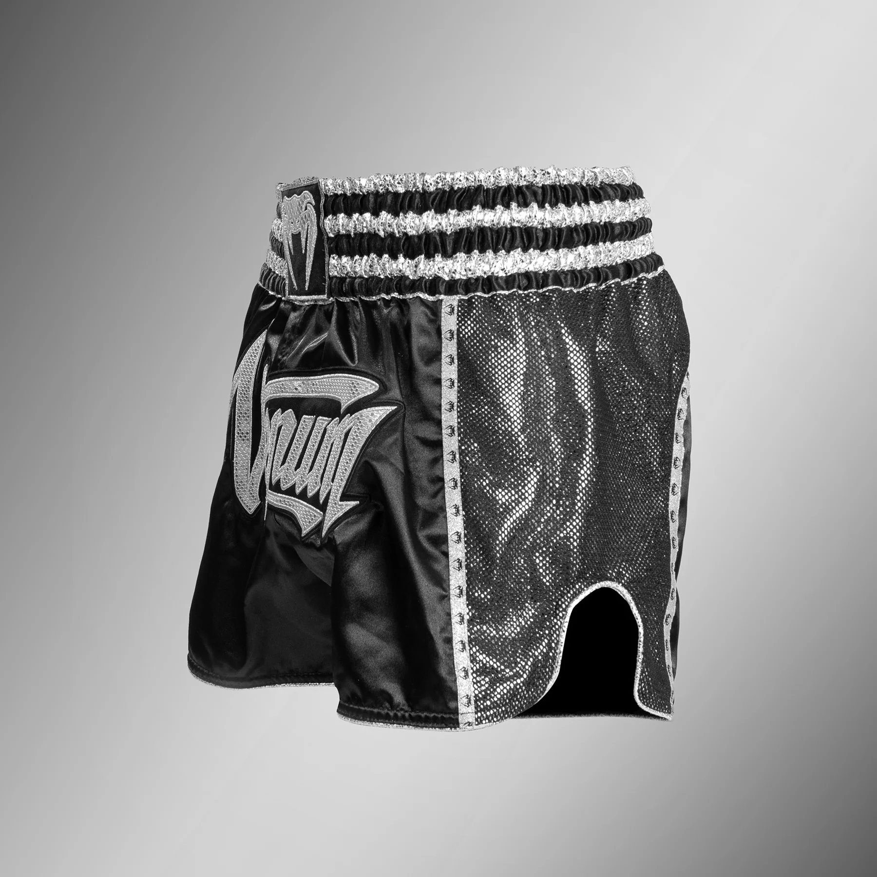 Venum Absolute 2.0 Muay Thai Shorts - Black/Silver - Image 2