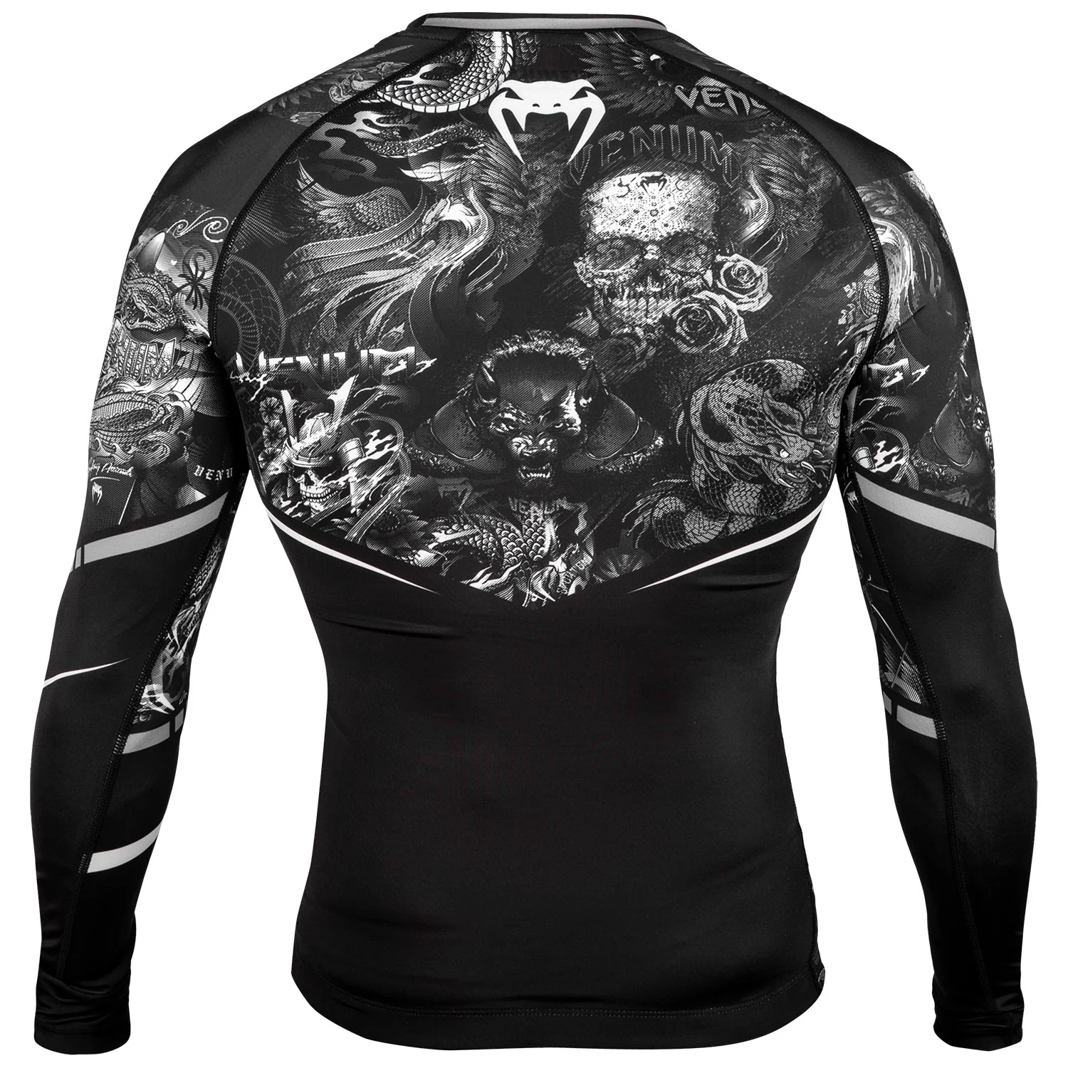Venum Art Rashguard - Long Sleeves - Black/White - Image 4