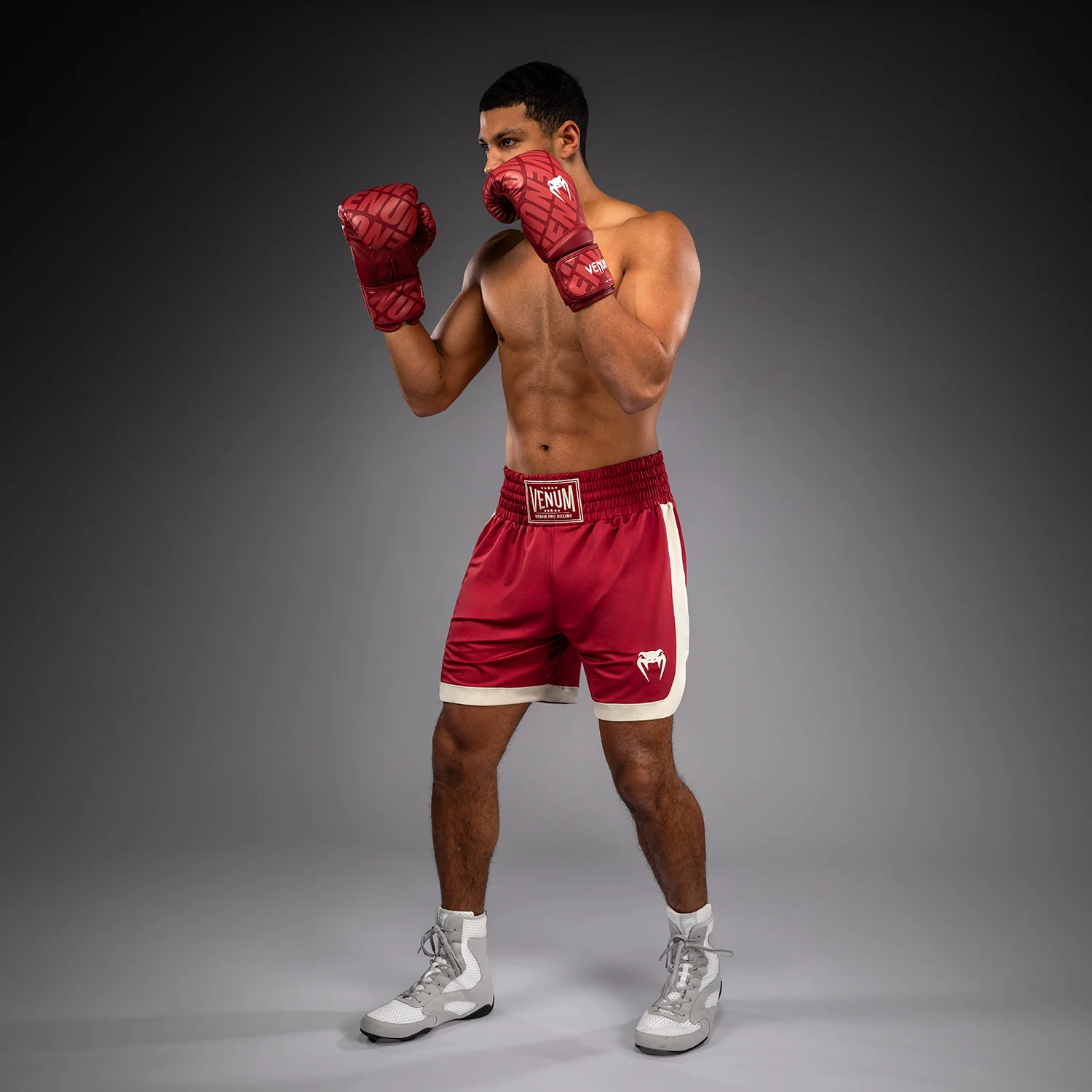 Venum Classic Boxing Shorts – Ruby Red/Ivory - Image 5