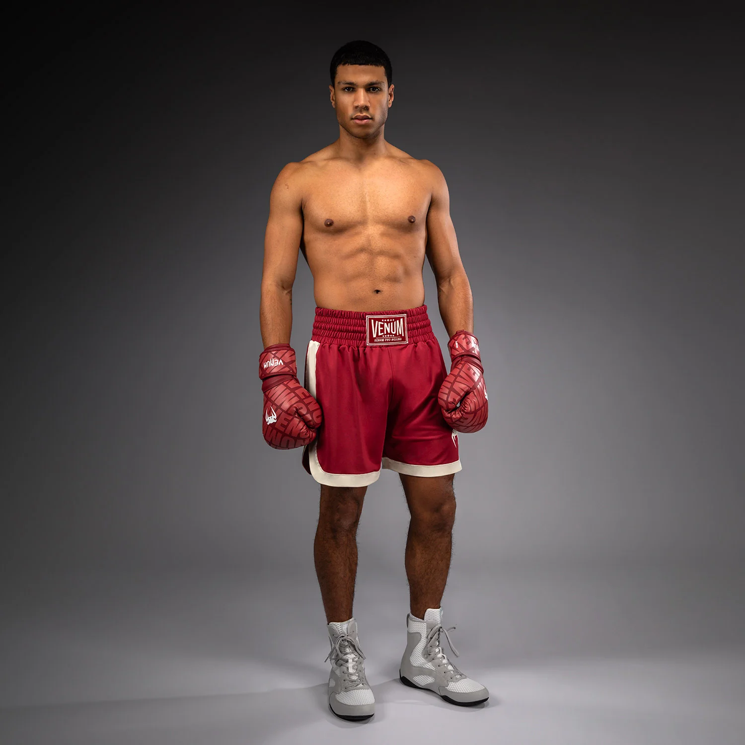 Venum Classic Boxing Shorts – Ruby Red/Ivory - Image 6