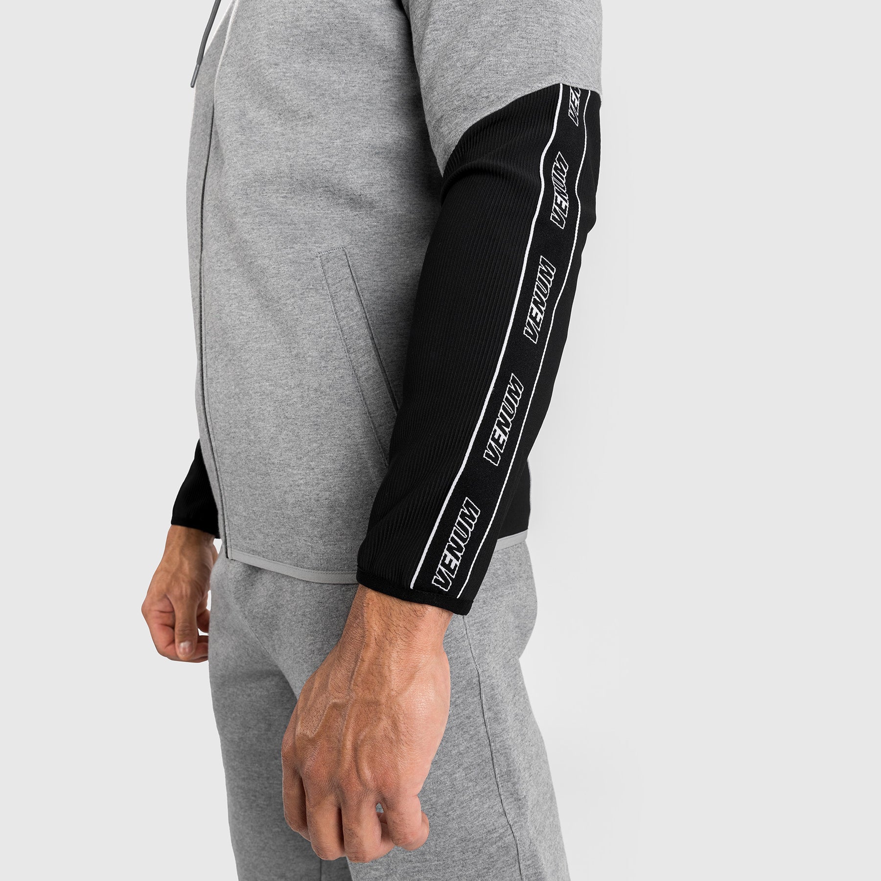 Venum Contender 4.0 Men’s Hoodie - Heather Grey/Black - Image 6