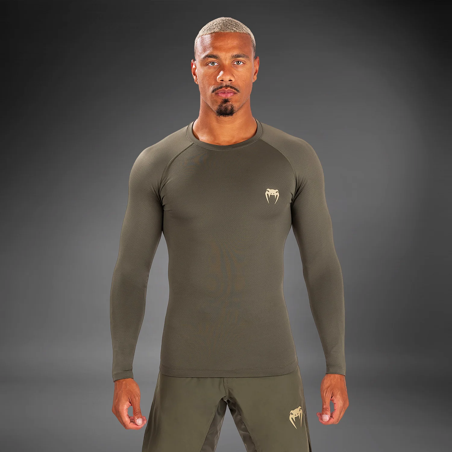 Venum Contender Men’s Long Sleeve Rashguard - Khaki
