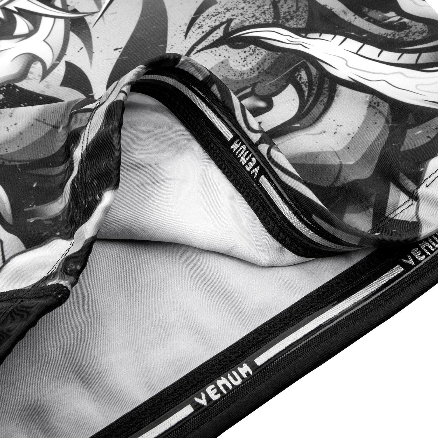 Venum Devil Rashguard - Long Sleeves - White/Black - Image 7