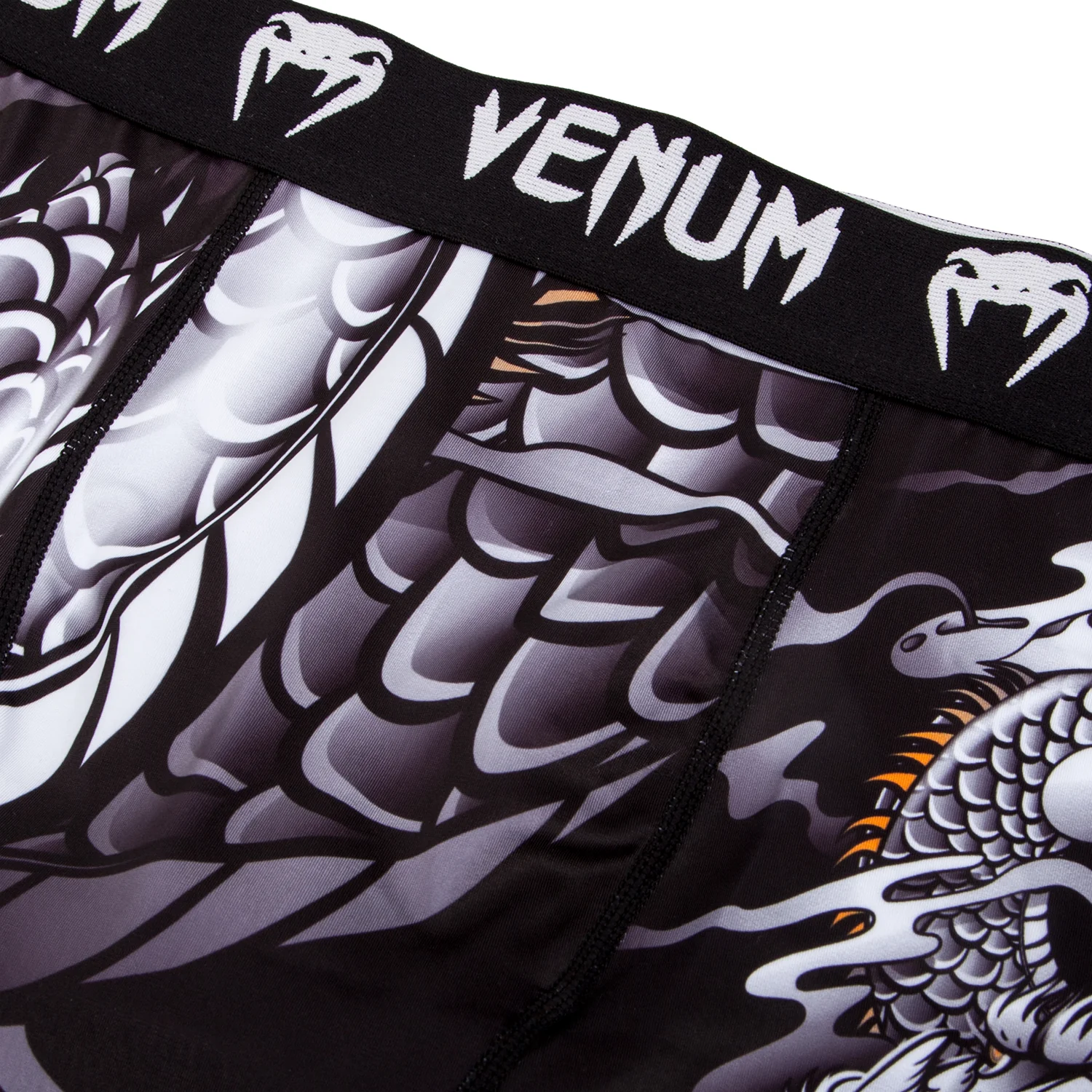 Venum Dragon's Flight Compression Shorts - Black/White - Image 5