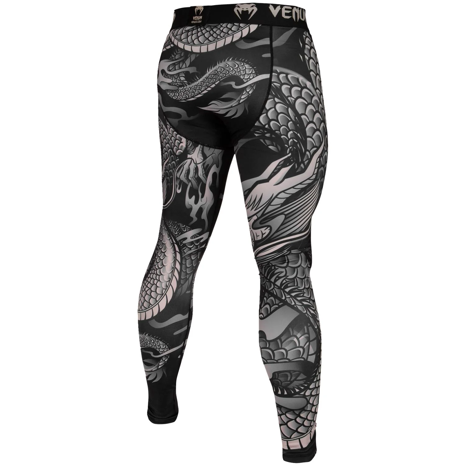 Venum Dragon's Flight Compression Tights - Black/Sand - Image 4