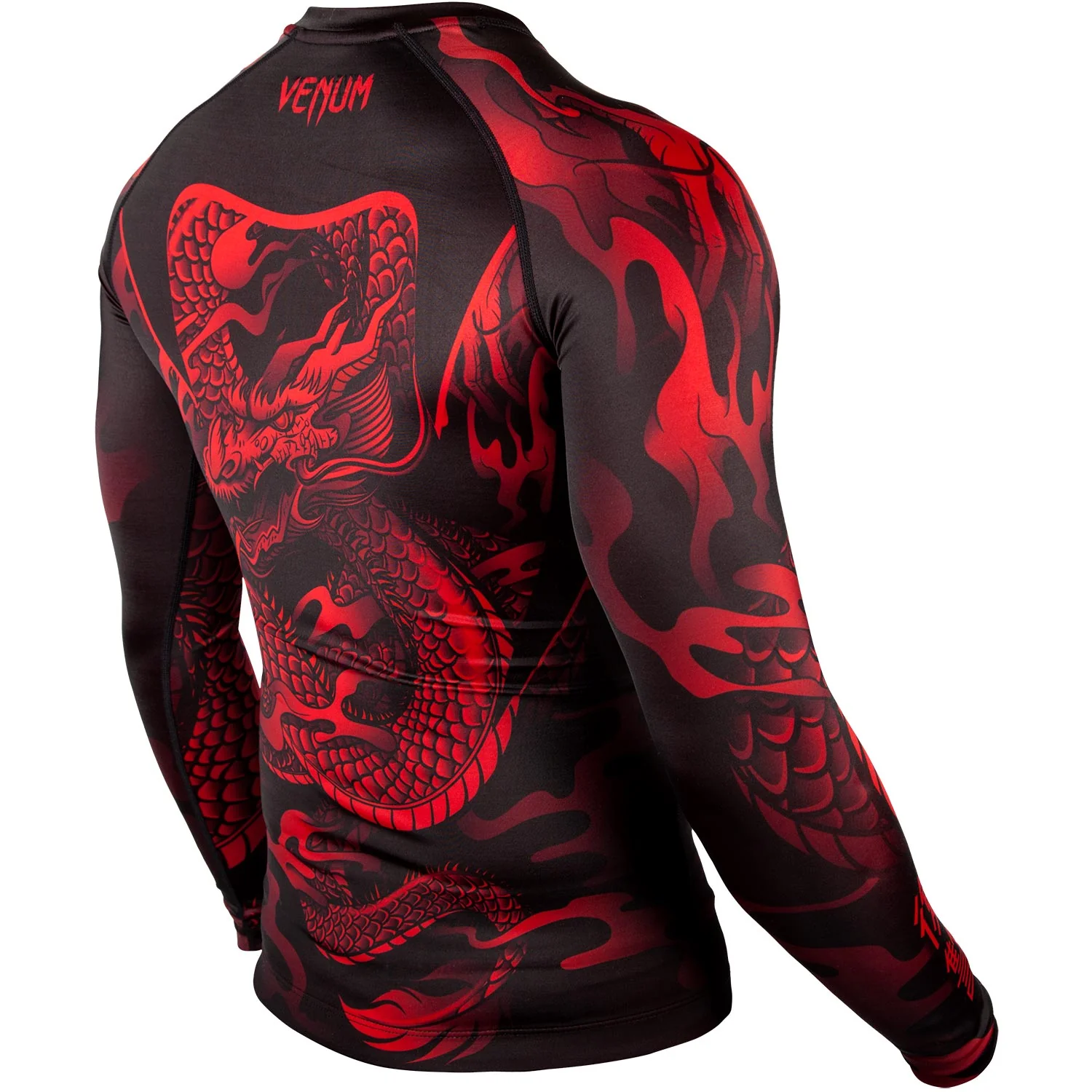Venum Dragon's Flight Rashguard - Long Sleeves - Black/Red - Image 3