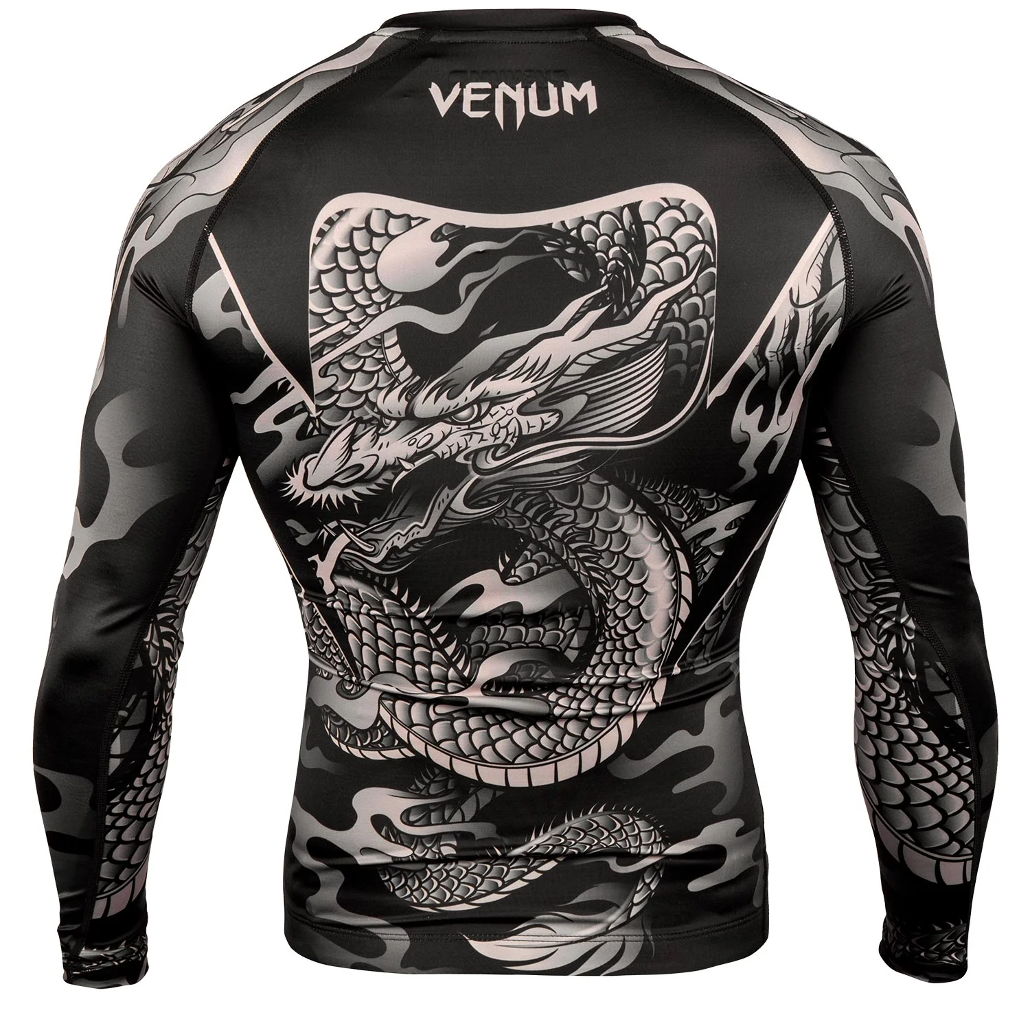 Venum Dragon's Flight Rashguard - Long Sleeves - Black/Sand - Image 4