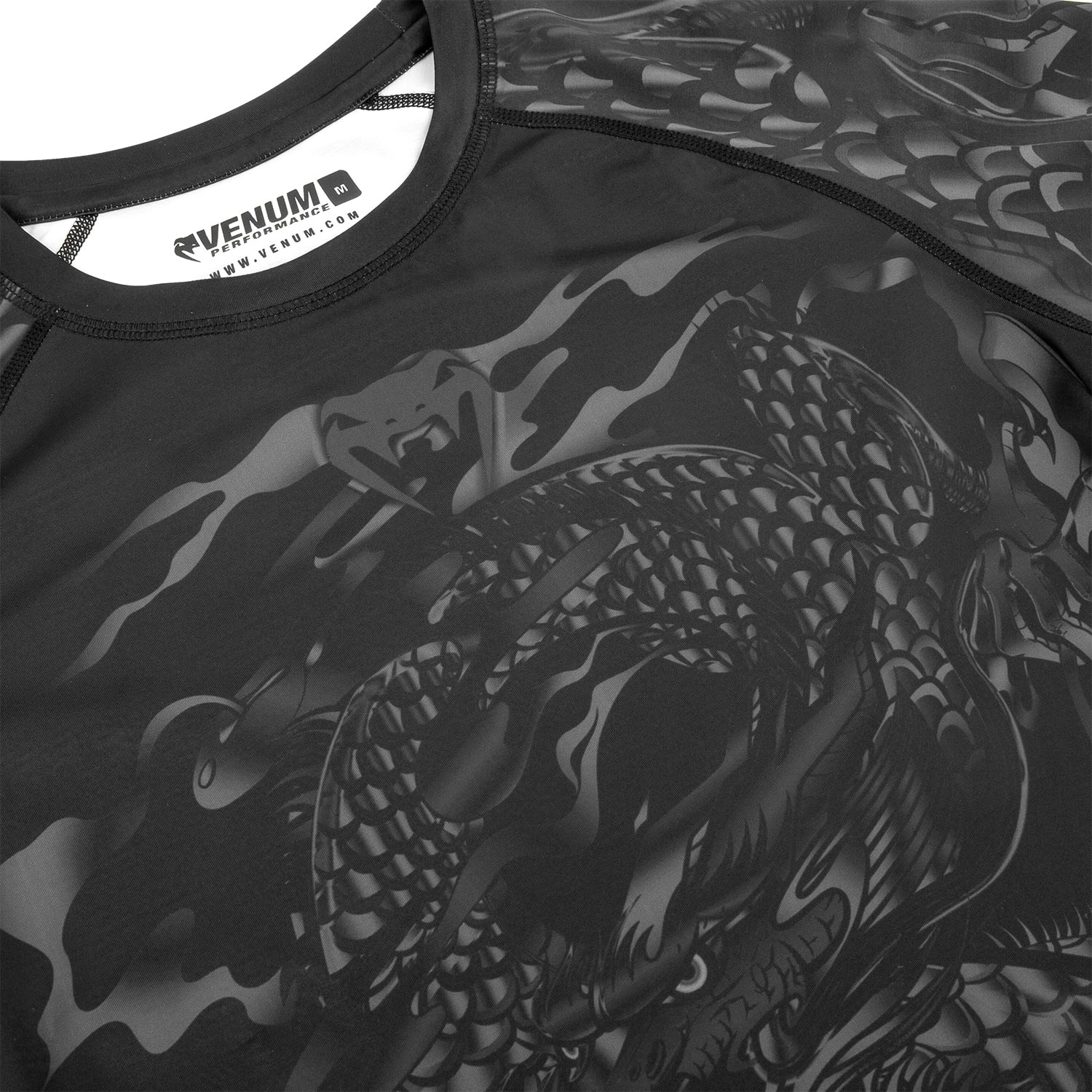 Venum Dragon's Flight Rashguard - Short Sleeves - Black/Black - Image 5
