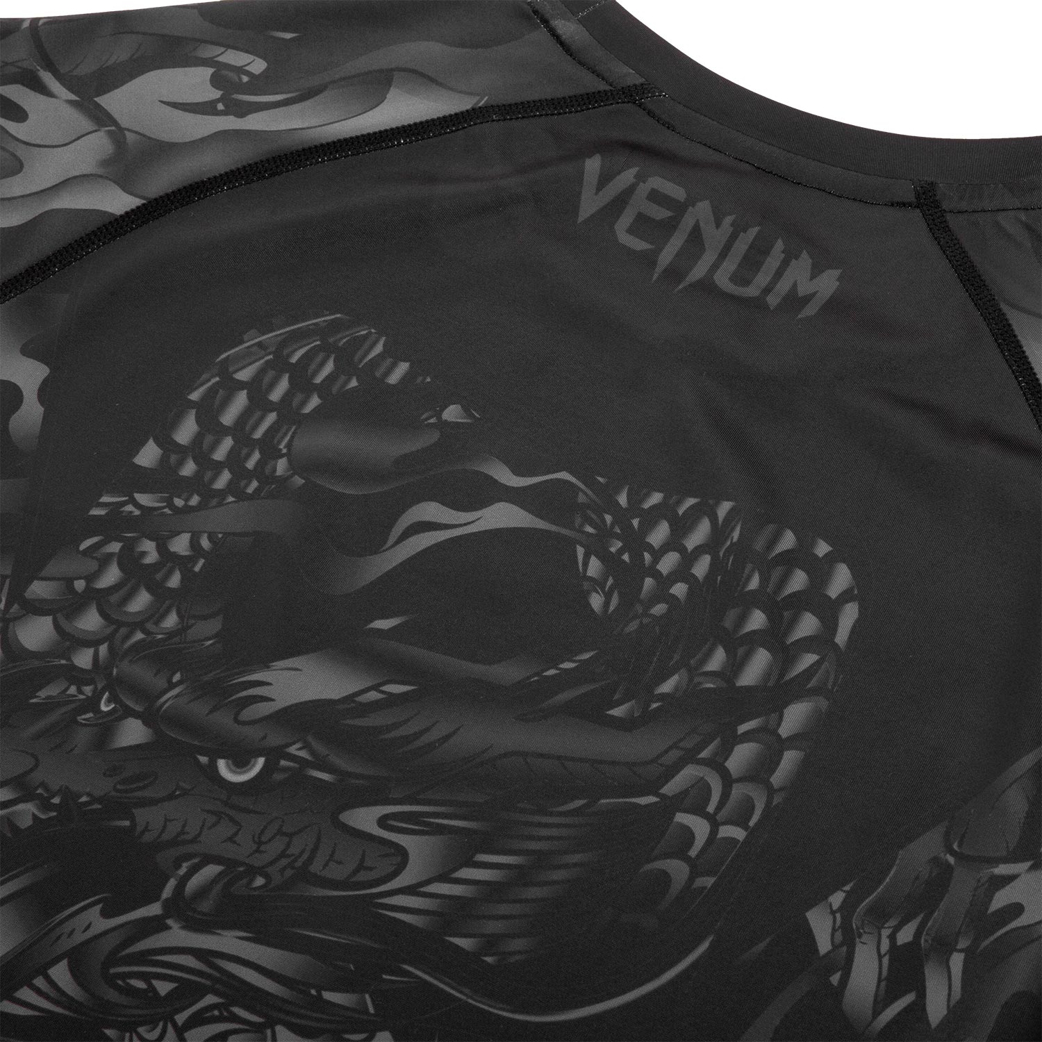 Venum Dragon's Flight Rashguard - Short Sleeves - Black/Black - Image 7