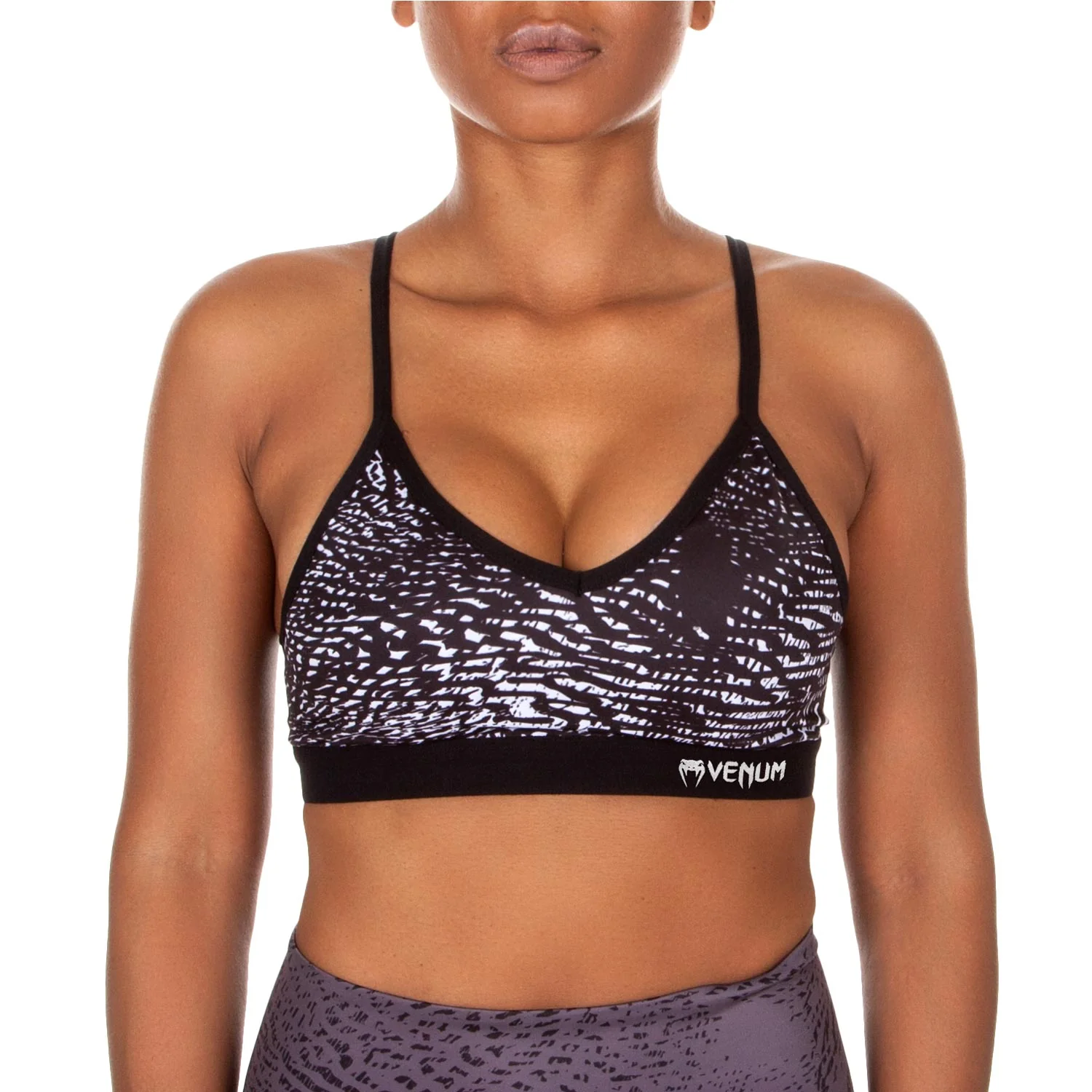 Venum Dune Sports Bra - Black/White - Image 2