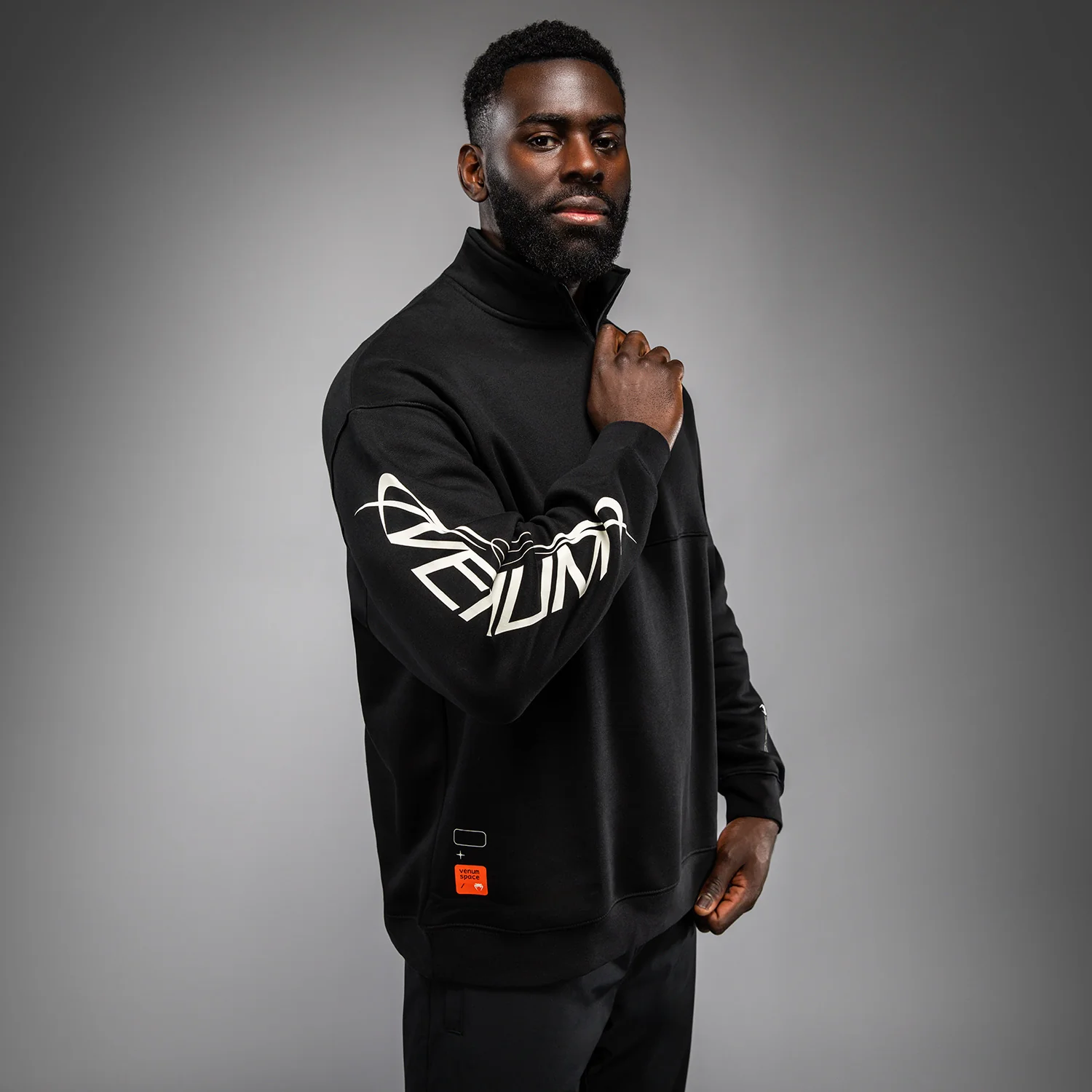 Venum Eclipse Half-Zip Sweatshirt - Black/Ivory