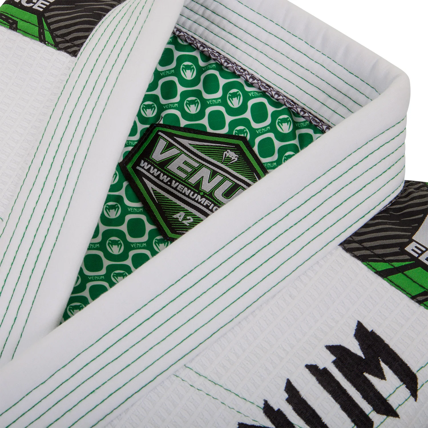Venum Elite BJJ Gi - White/Green - Image 4