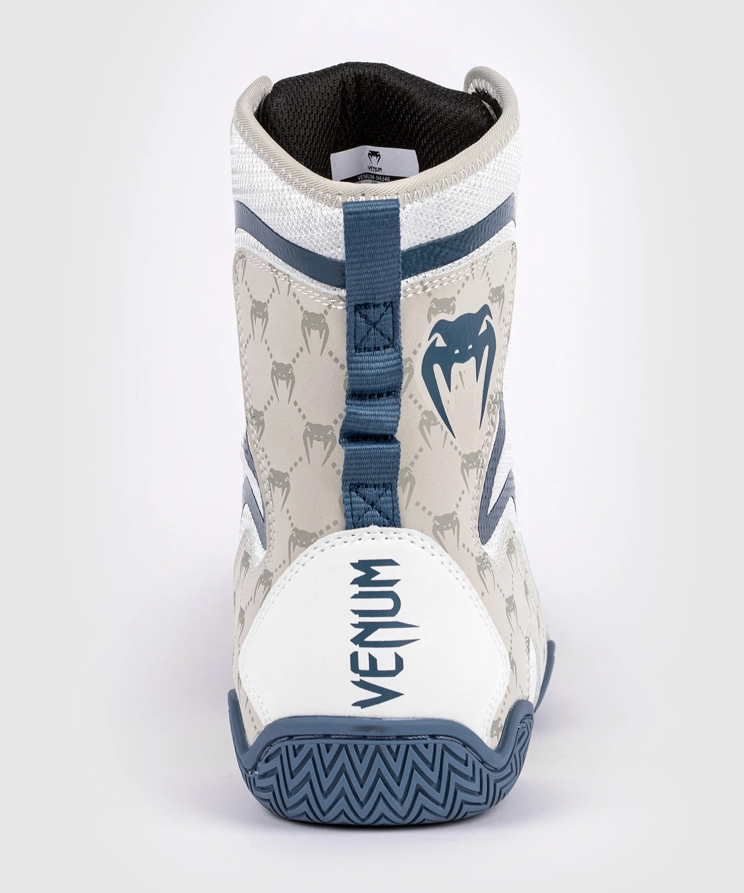 Venum Elite Evo Monogram Boxing Shoes - White/Blue - Image 9