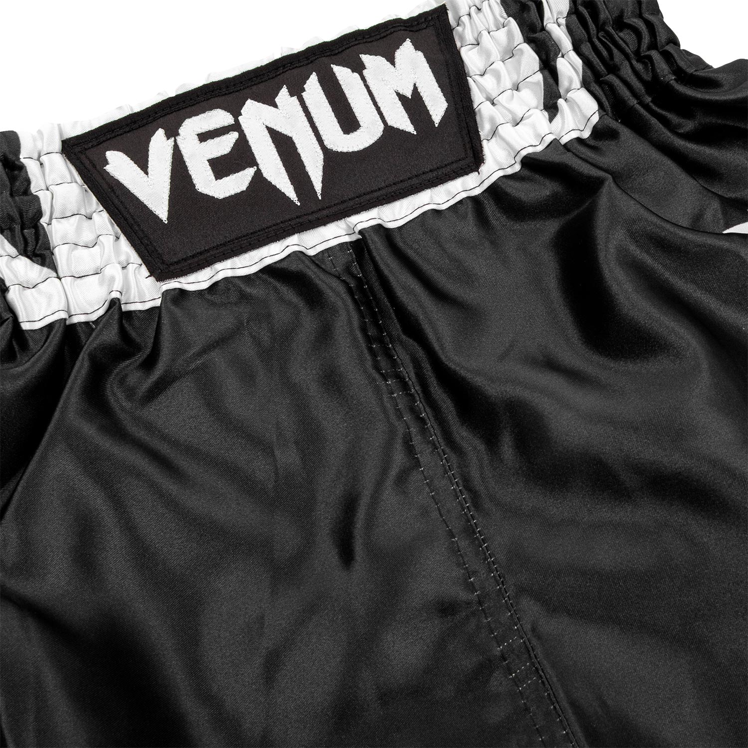 Venum Elite Kids Boxing Shorts - Black/White - Image 3