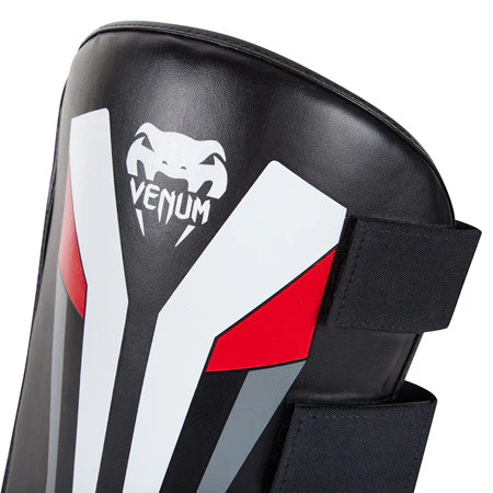 Venum Elite Leg Protector - Pair - Black/Ice/Red - Image 5