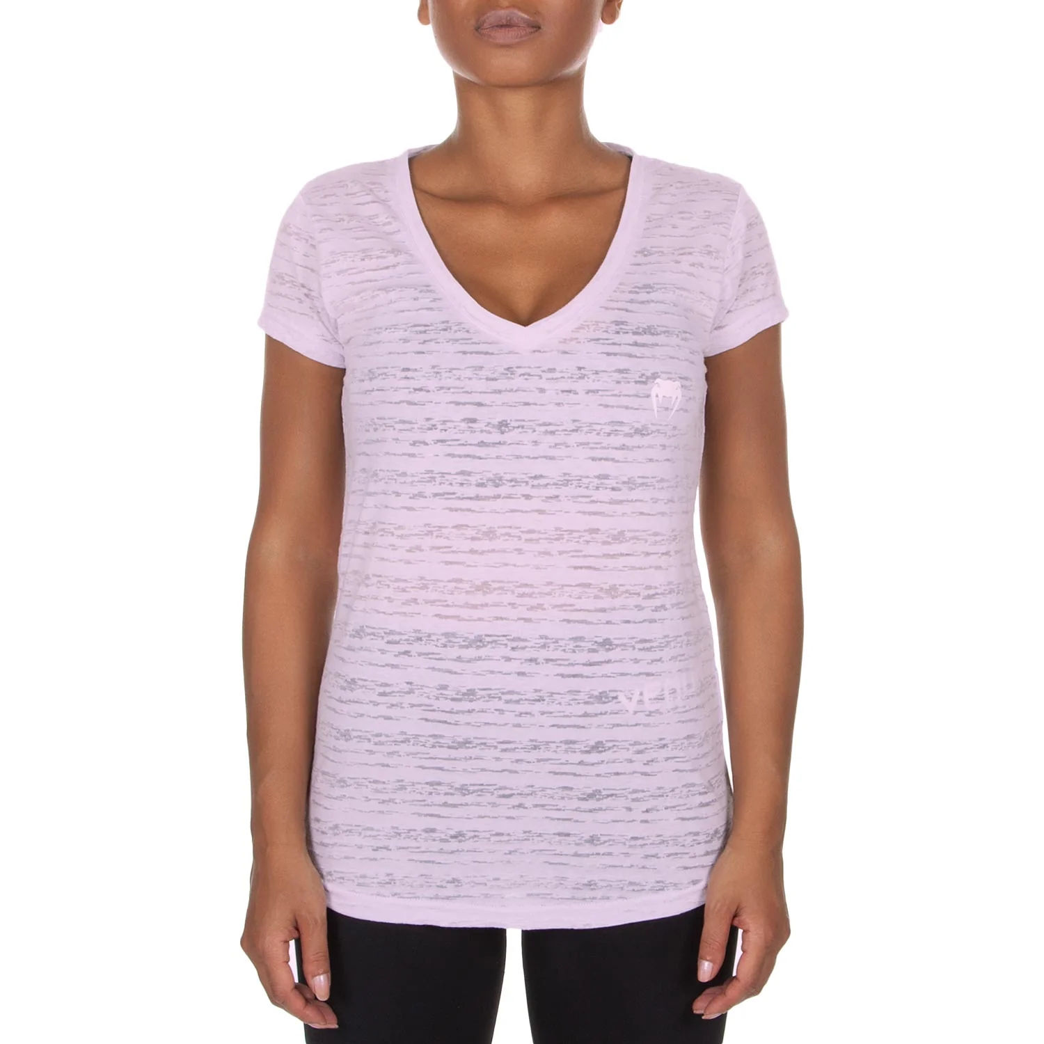 Venum Essential V Neck T-Shirt - Light Lilac - Image 2