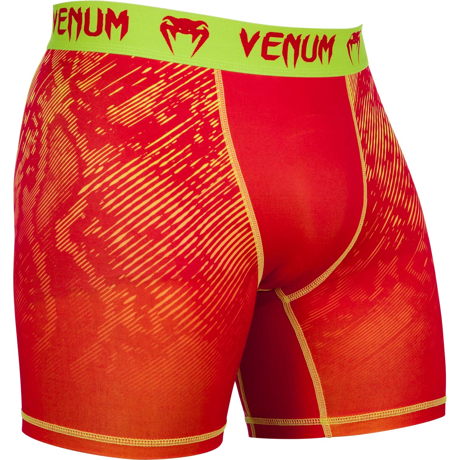 Venum Fusion Compression Shorts - Orange/Yellow - Image 2