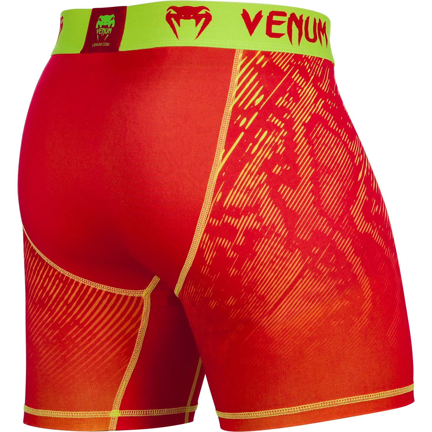 Venum Fusion Compression Shorts - Orange/Yellow - Image 3