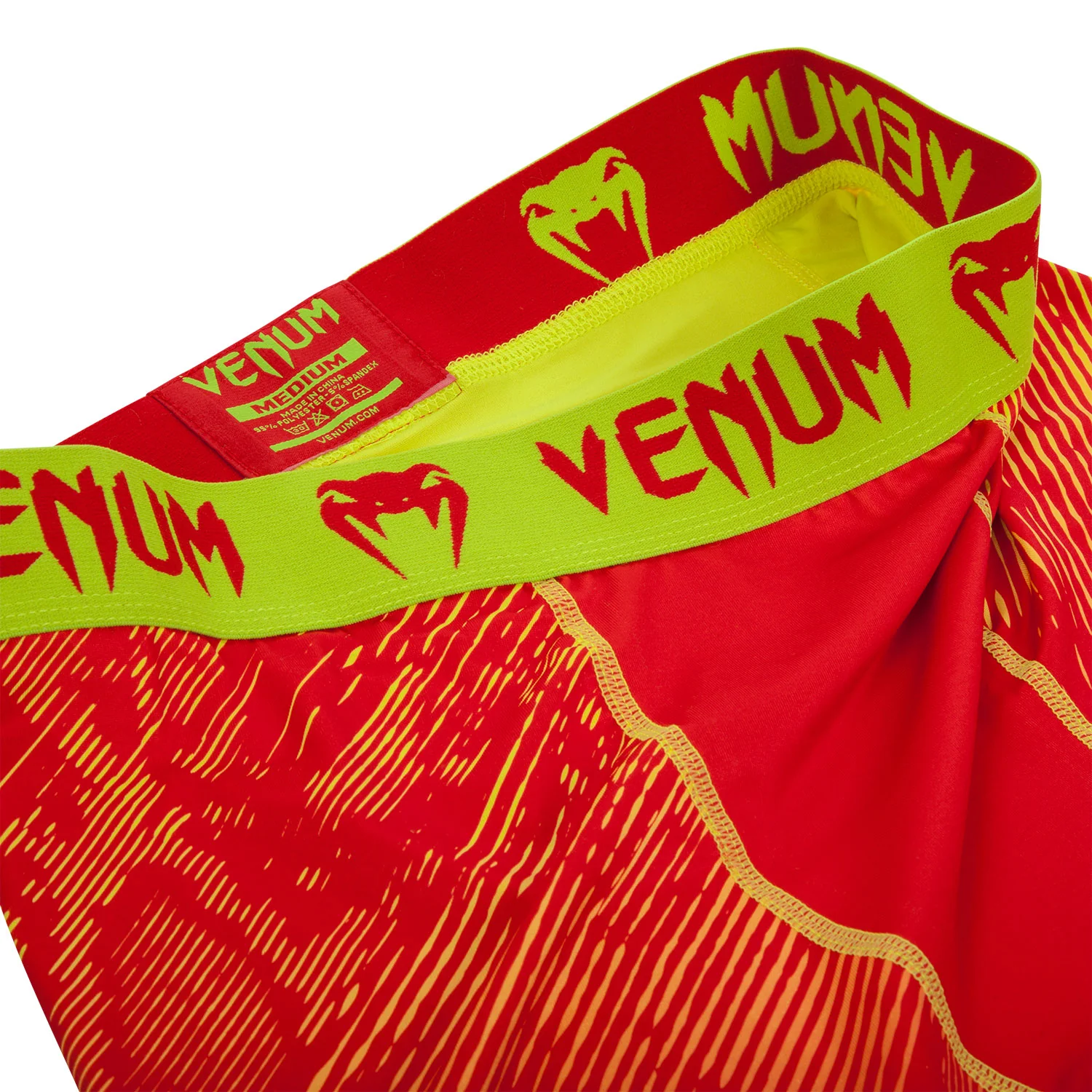Venum Fusion Compression Shorts - Orange/Yellow - Image 8