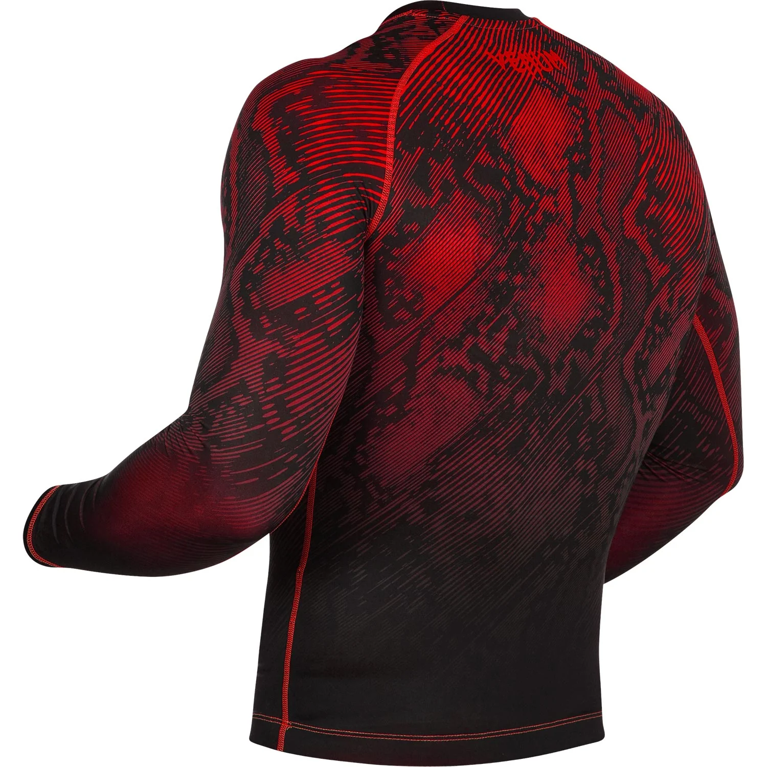 Venum Fusion Compression T-shirt - Long Sleeves - Black/Red - Image 5