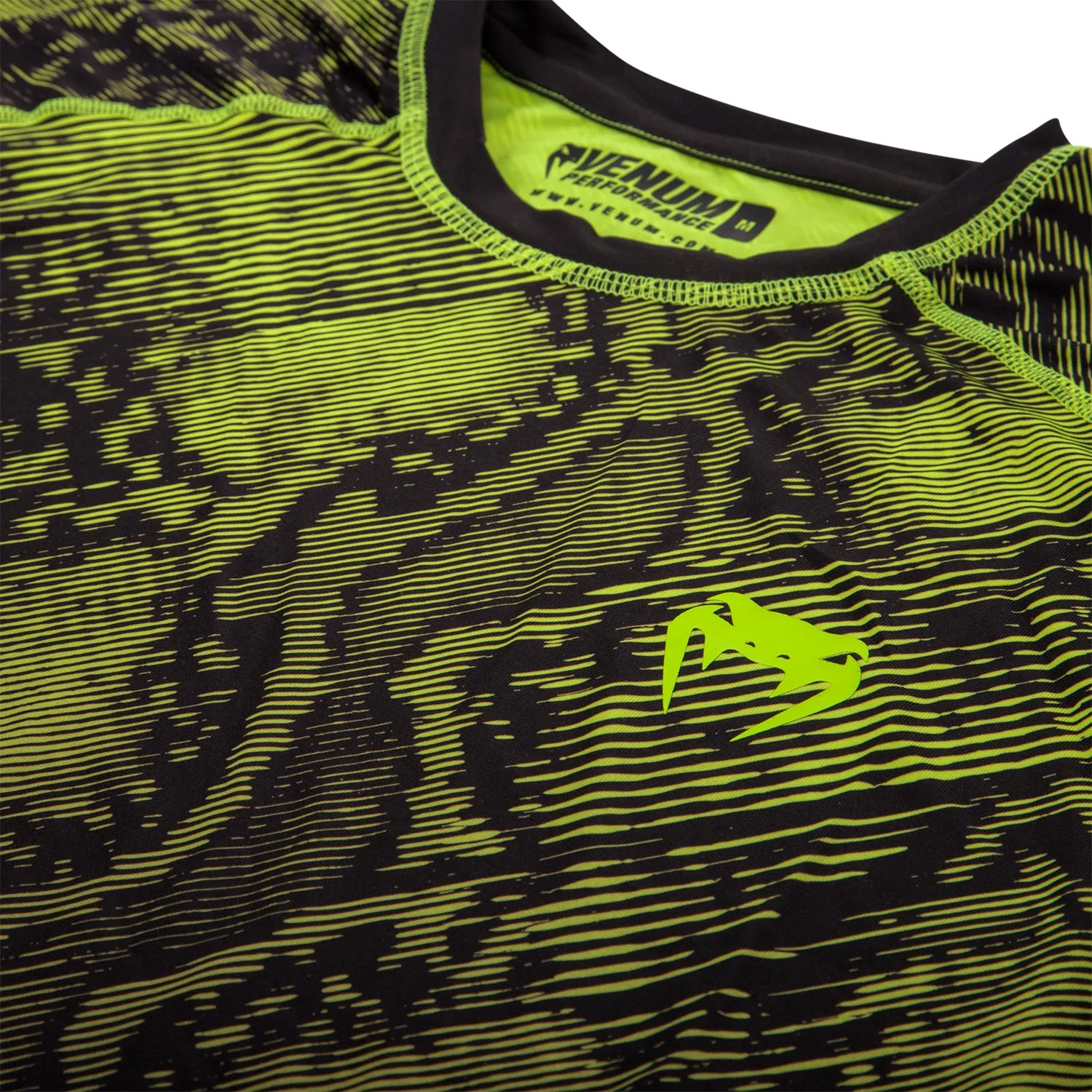 Venum Fusion Compression T-shirt - Long Sleeves - Black/Yellow - Image 10