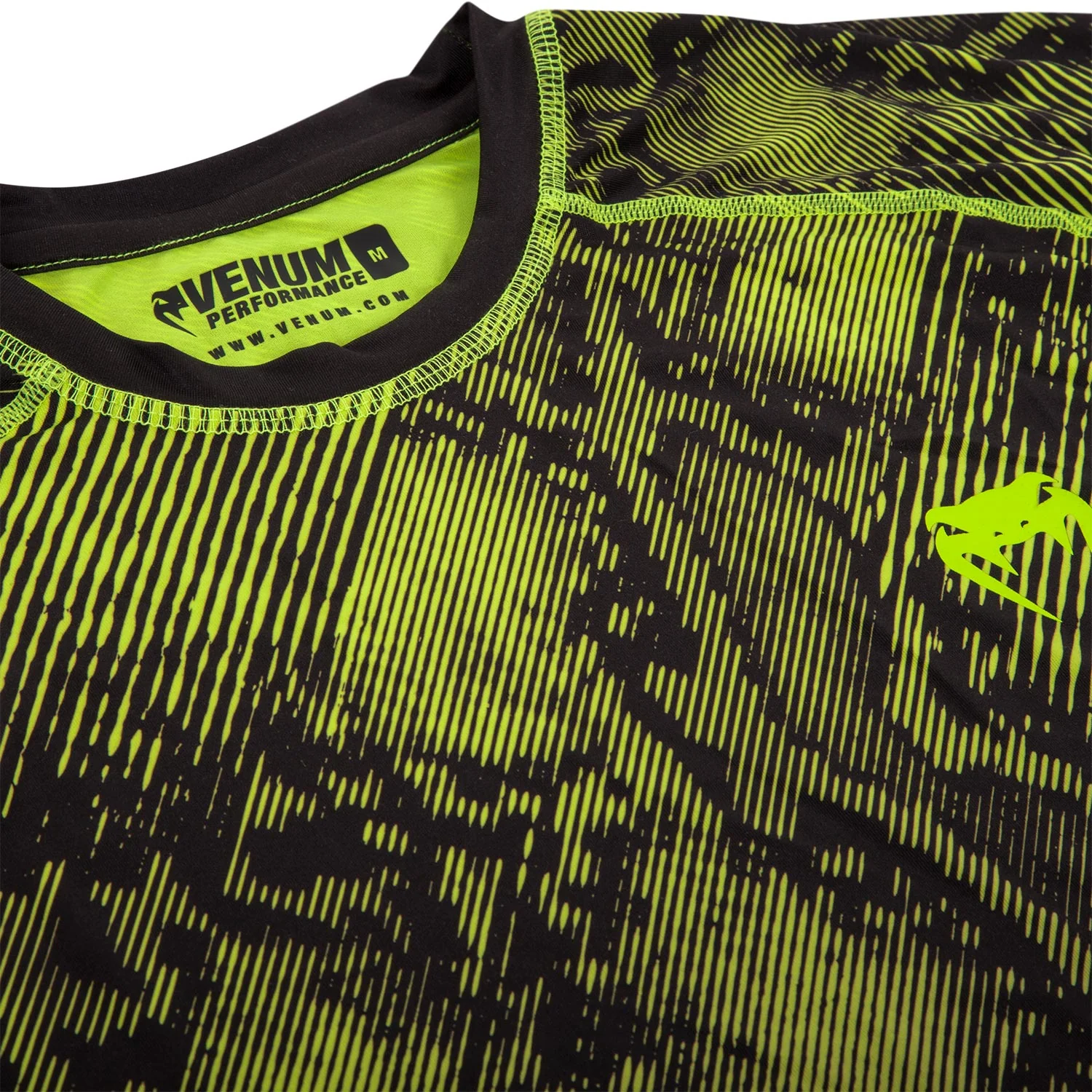 Venum Fusion Compression T-shirt - Short Sleeves - Black/Yellow - Image 10