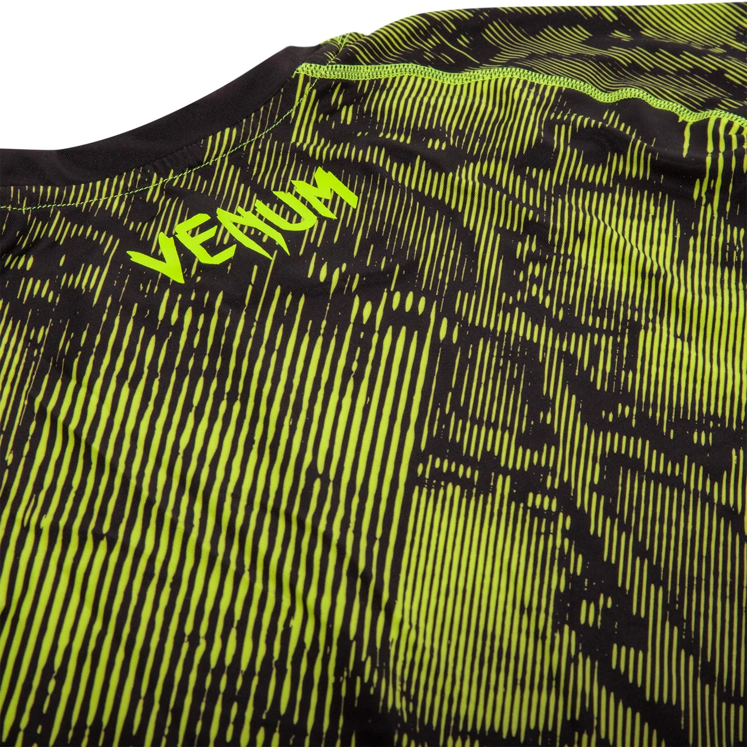 Venum Fusion Compression T-shirt - Short Sleeves - Black/Yellow - Image 8